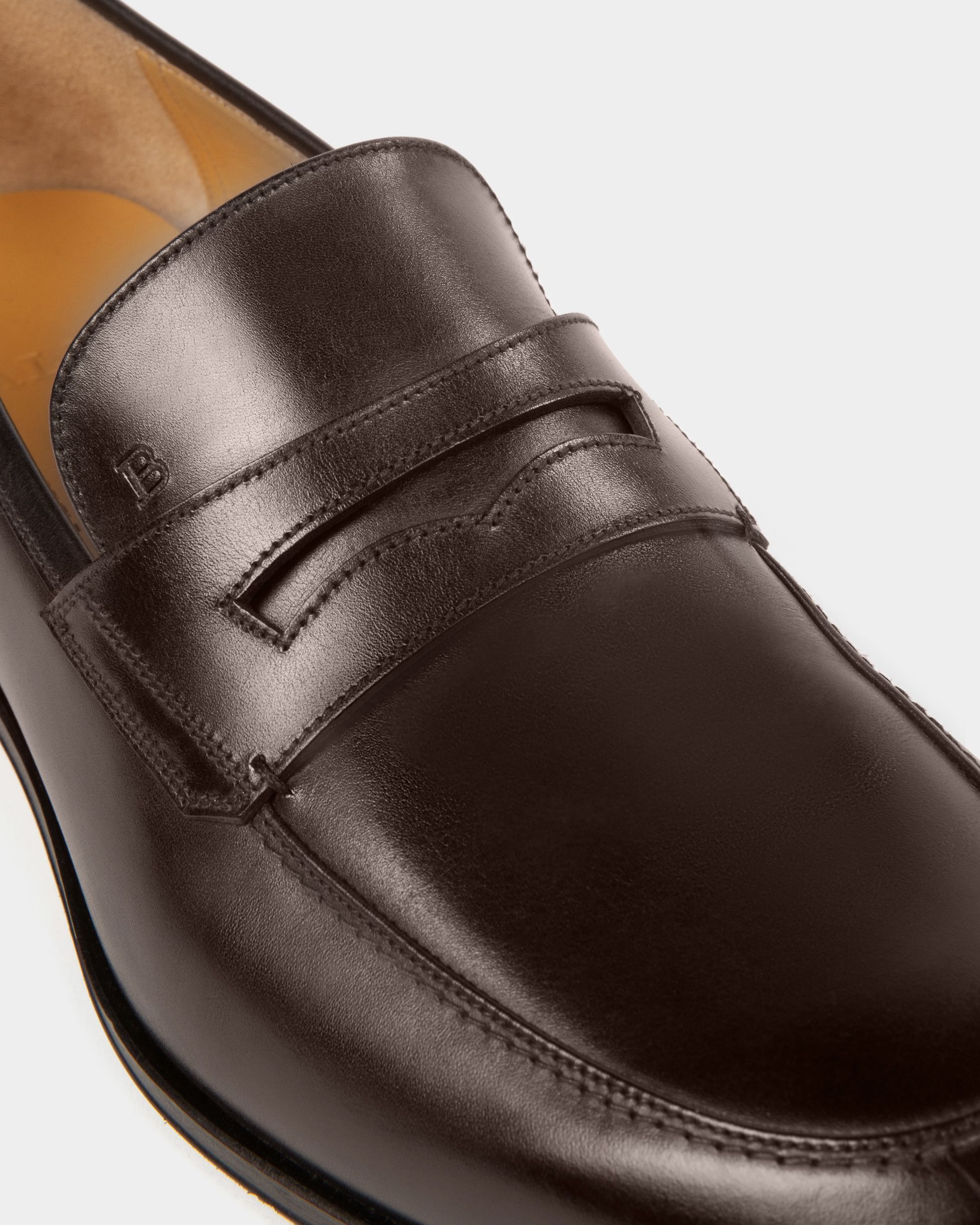 Webb Leather Loafers In Brown - Men's - Bally - 03