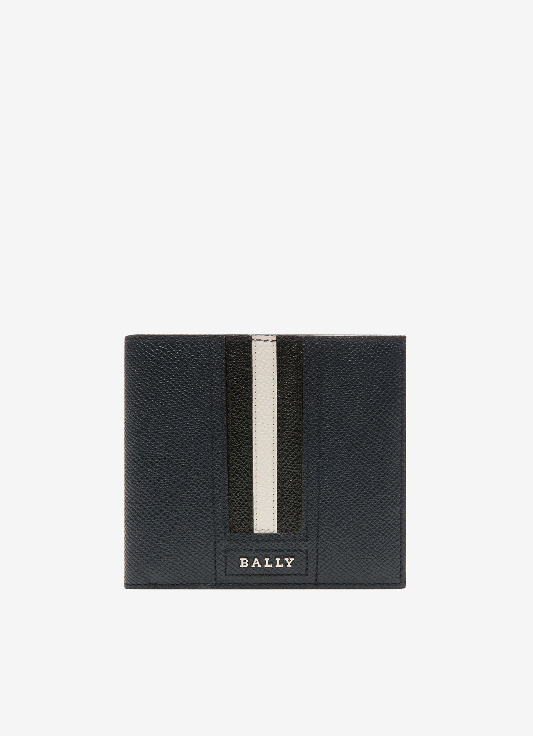 Teisel Leather Coin Wallet In Navy - Men's - Bally - 01