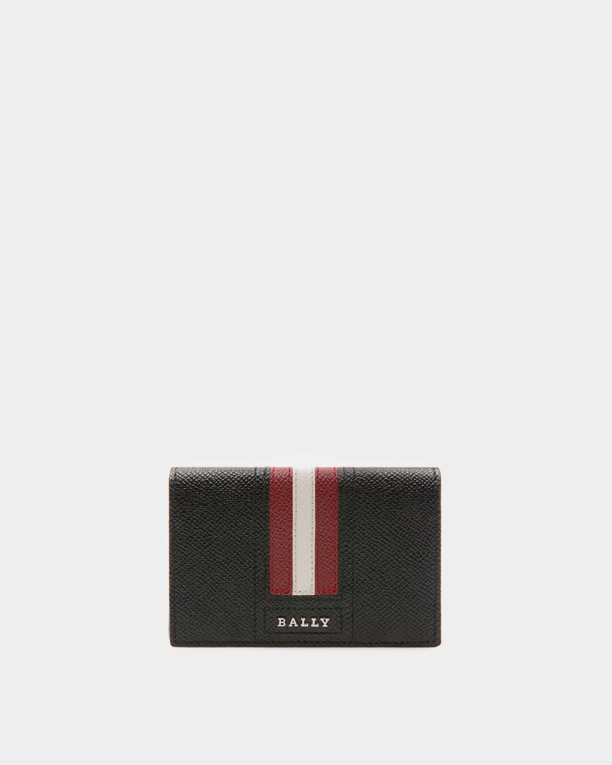 Tyke Leather Card Holder In Black - Men's - Bally - 01