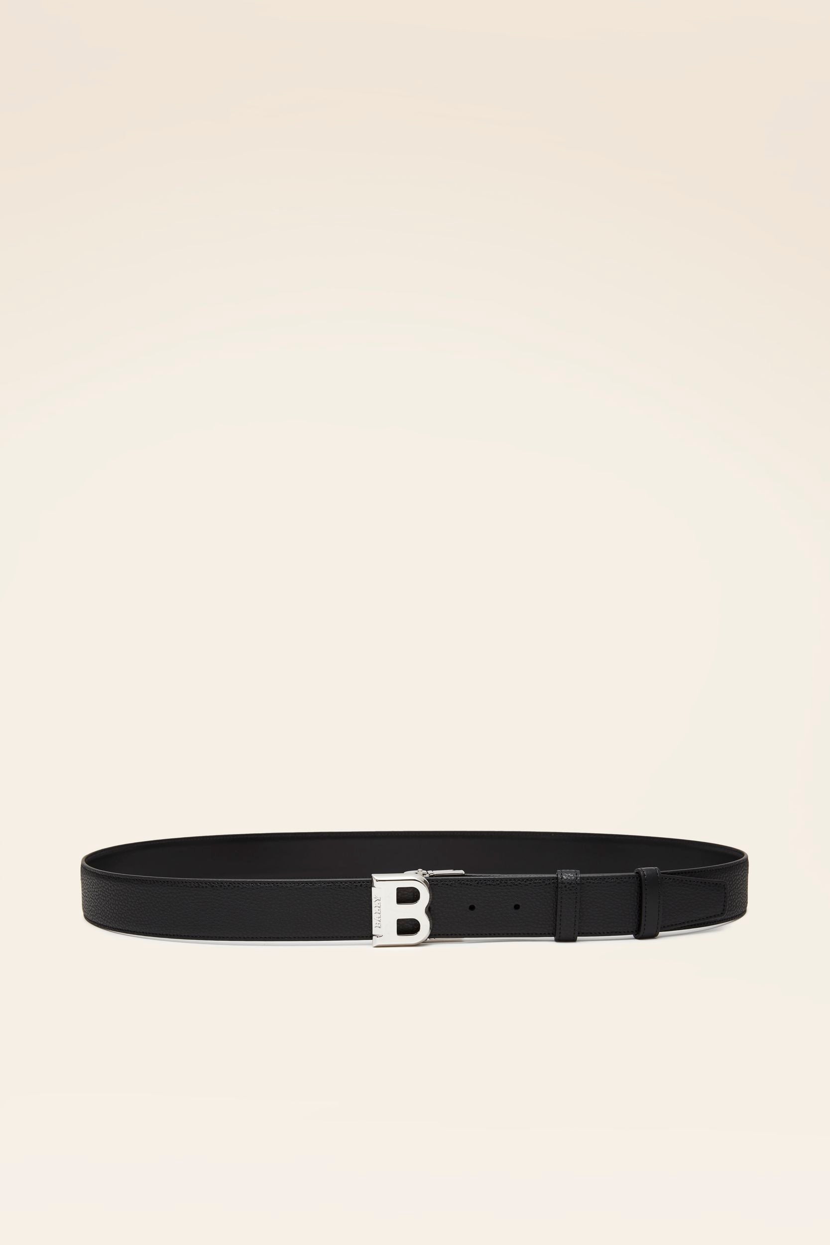 Reversible And Adjustable Belt in Black Leather - Men's - Bally - 01
