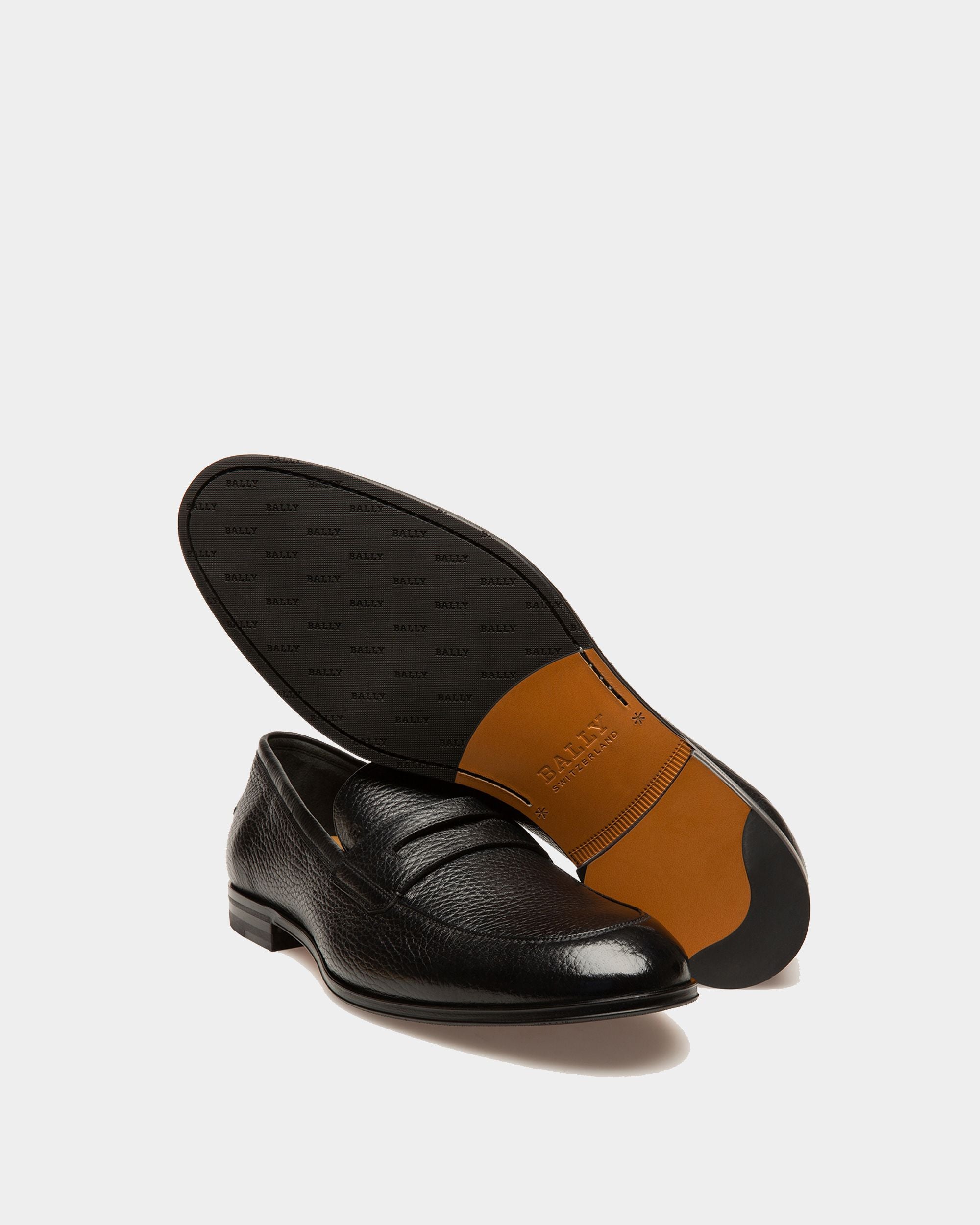 Webb Leather Loafers In Black - Men's - Bally - 04
