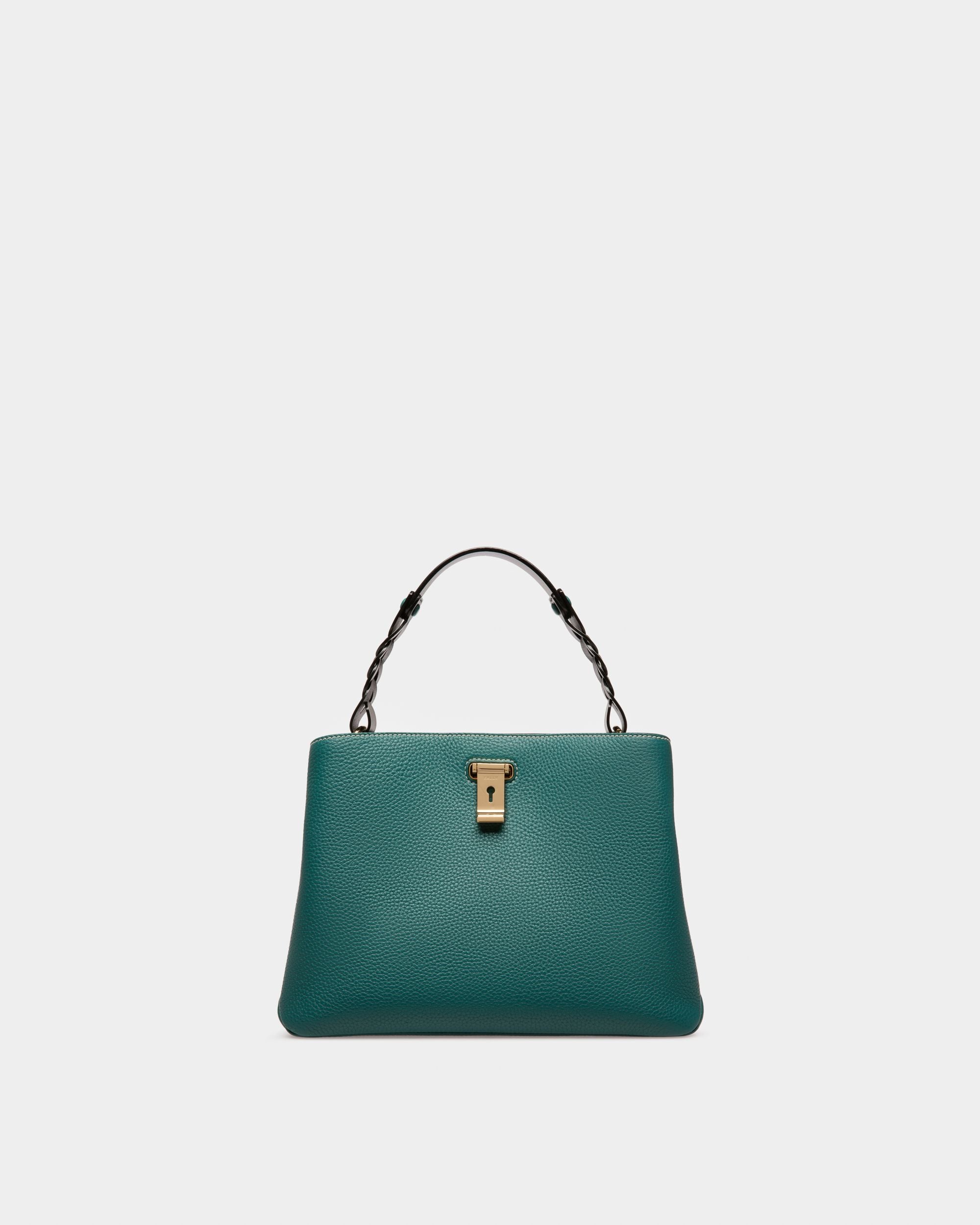 Lucyle Leather Shoulder Bag In Dark Green - Women's - Bally - 01