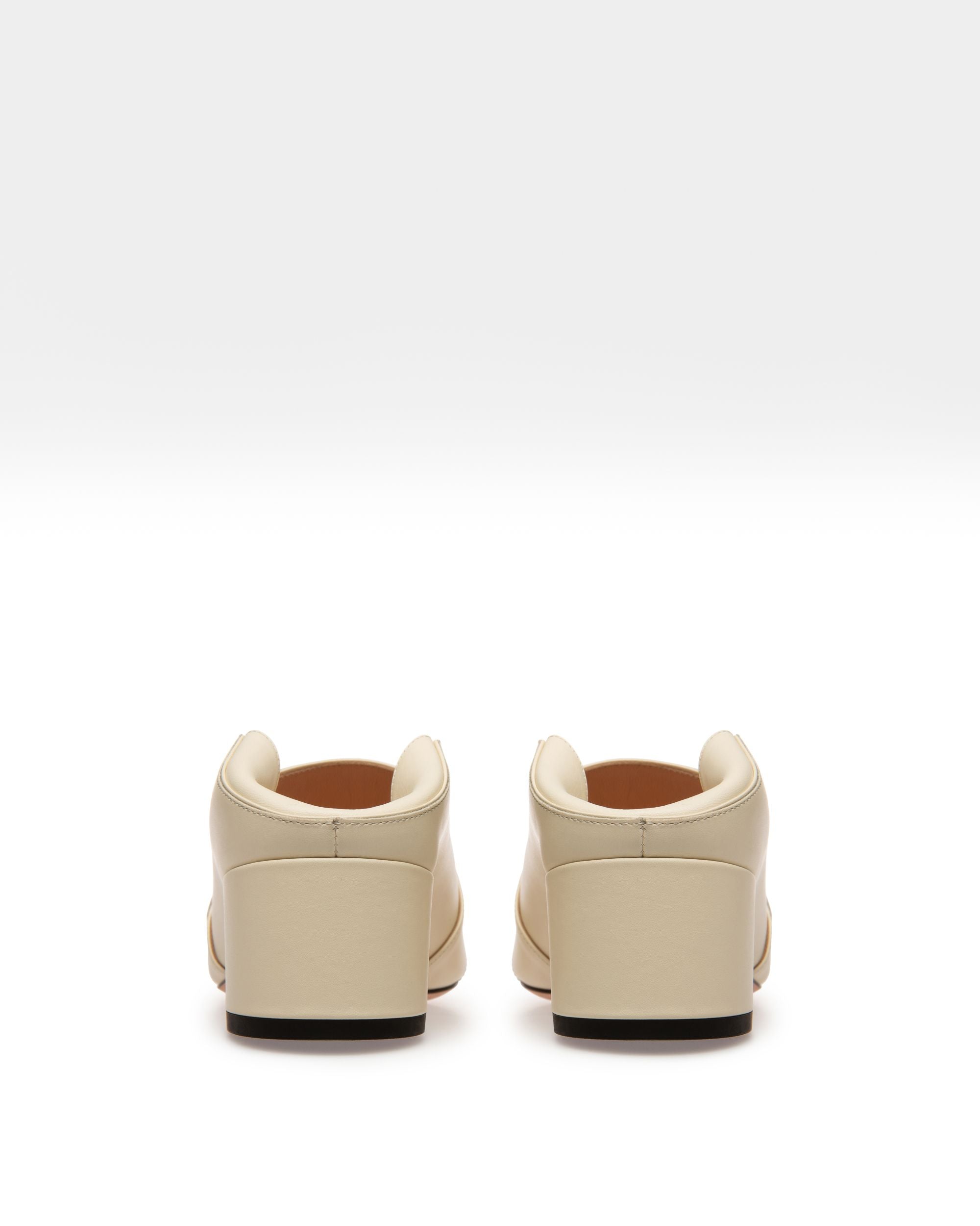 Janelle Women's Calf Leather Pump With 40Mm Heel In Bone - Women's - Bally - 06