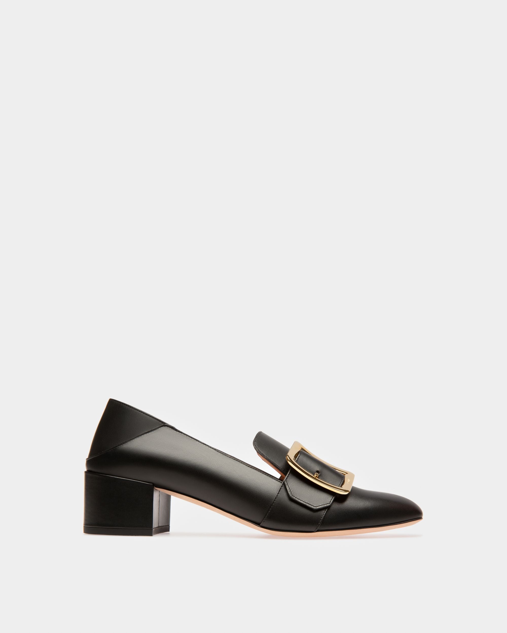 Janelle Women's Calf Leather Pump With 40Mm Heel In Black - Women's - Bally - 01