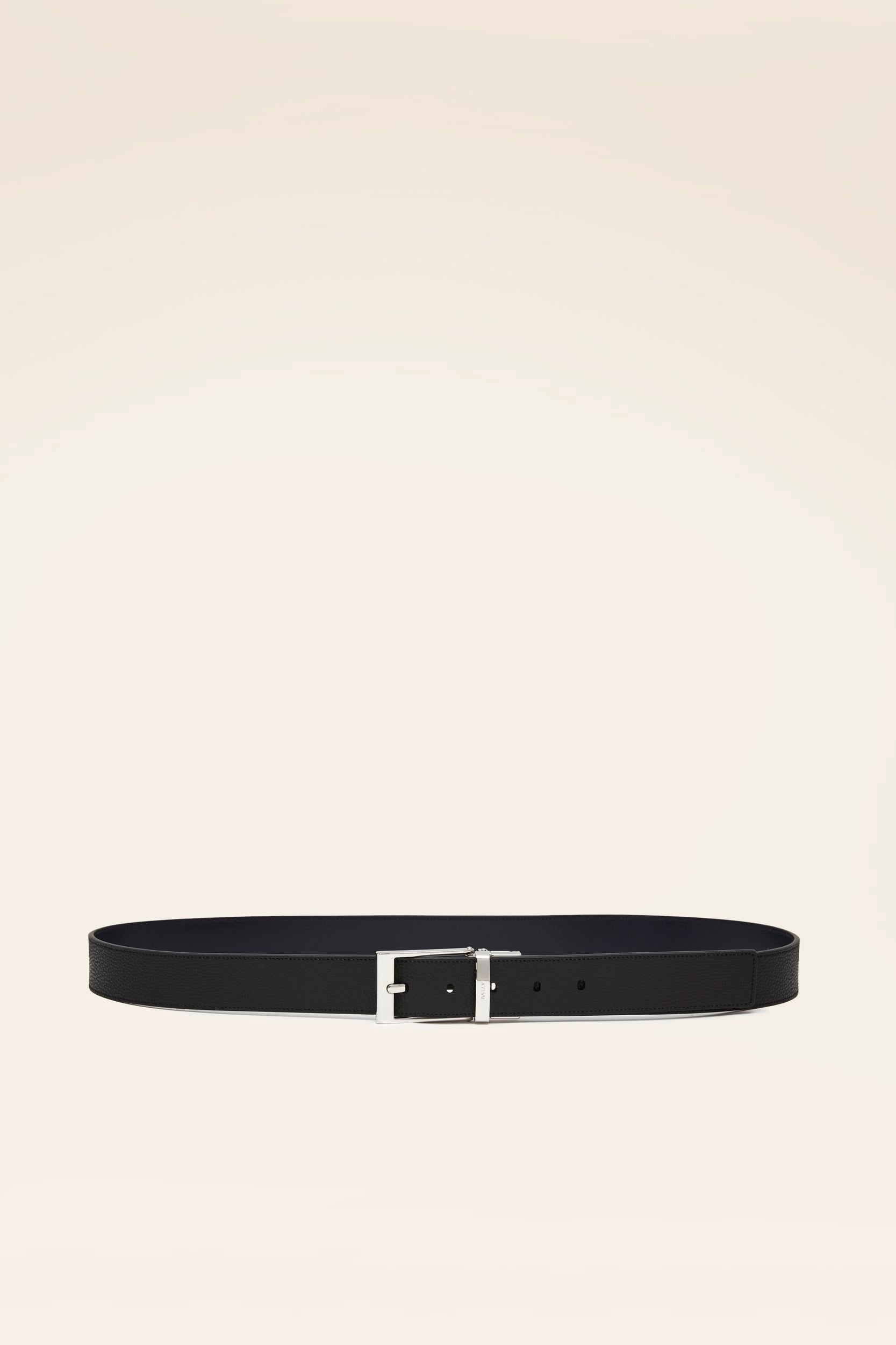 Reversible And Adjustable Belt in Black Leather - Men's - Bally - 01