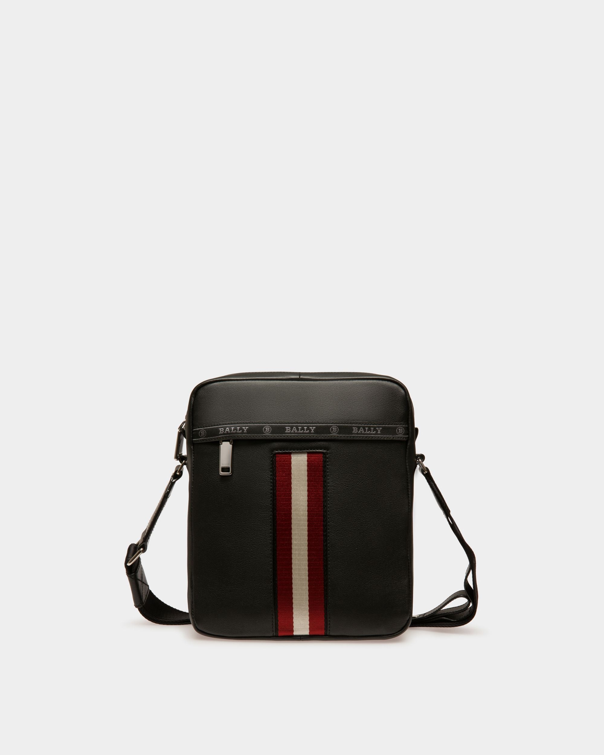 Holm Leather Crossbody Bag In Black - Men's - Bally - 01