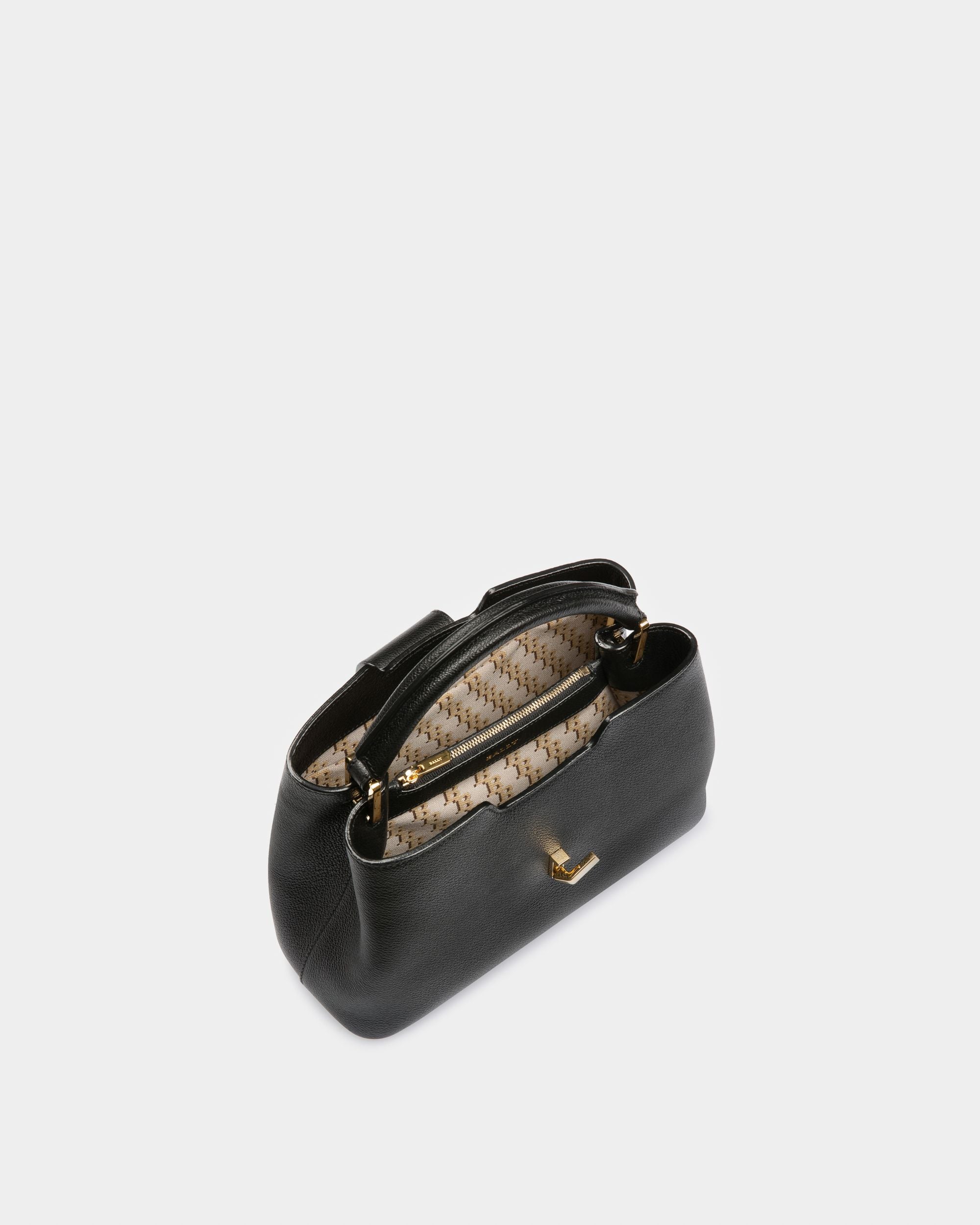 Jorah Leather Top Handle Bag In Black - Women's - Bally - 03