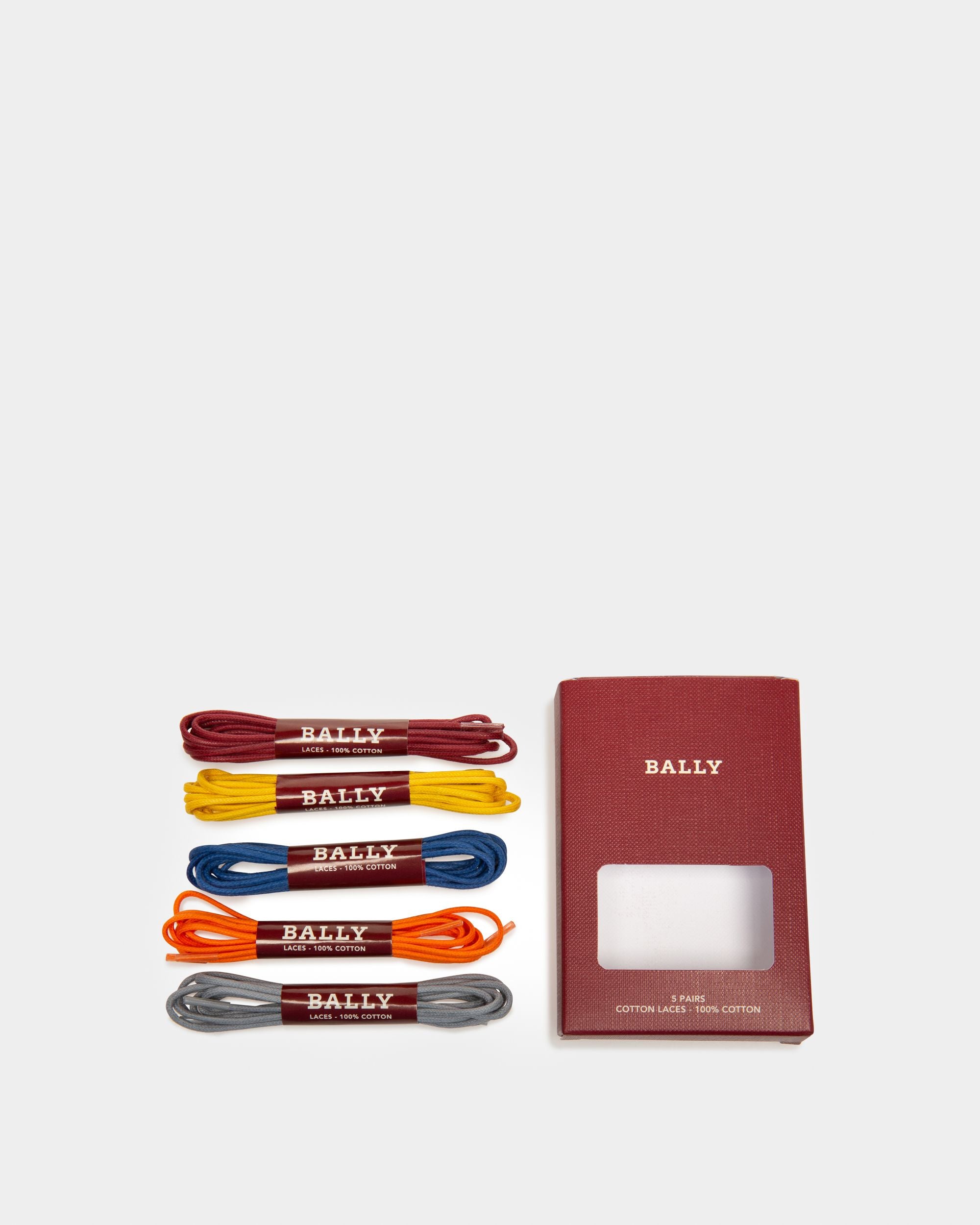 Shoelace Set Cotton Laces In Multicolor - Men's - Bally - 02