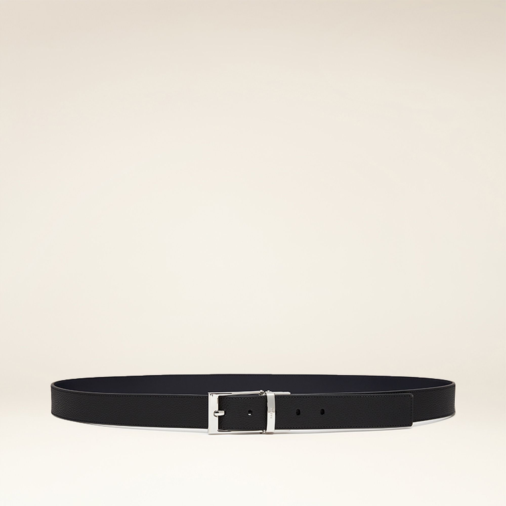 Reversible And Adjustable Belt in Black Leather - Men's - Bally - 01