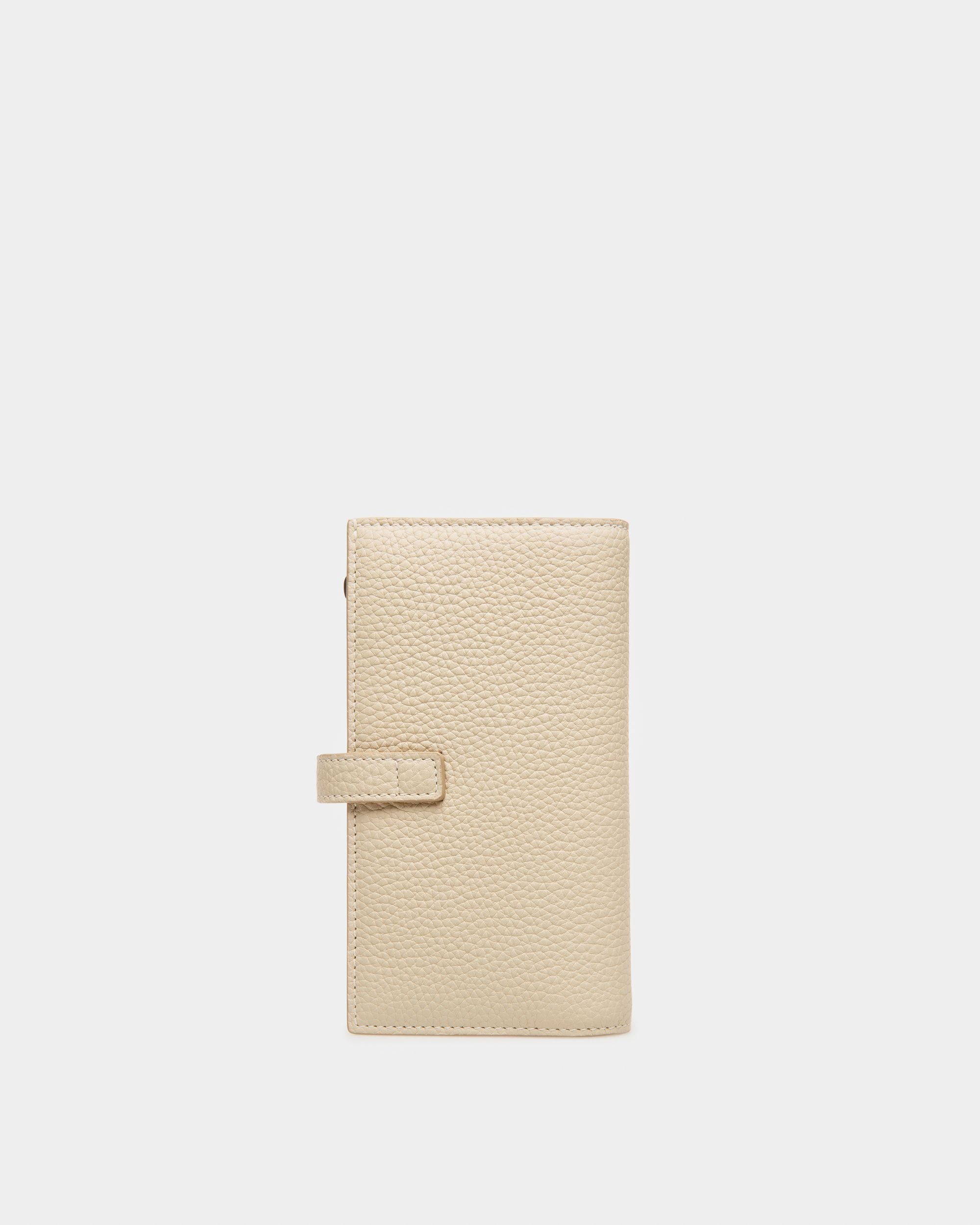 Amber Leather French Wallet In Light Beige - Women's - Bally - 02