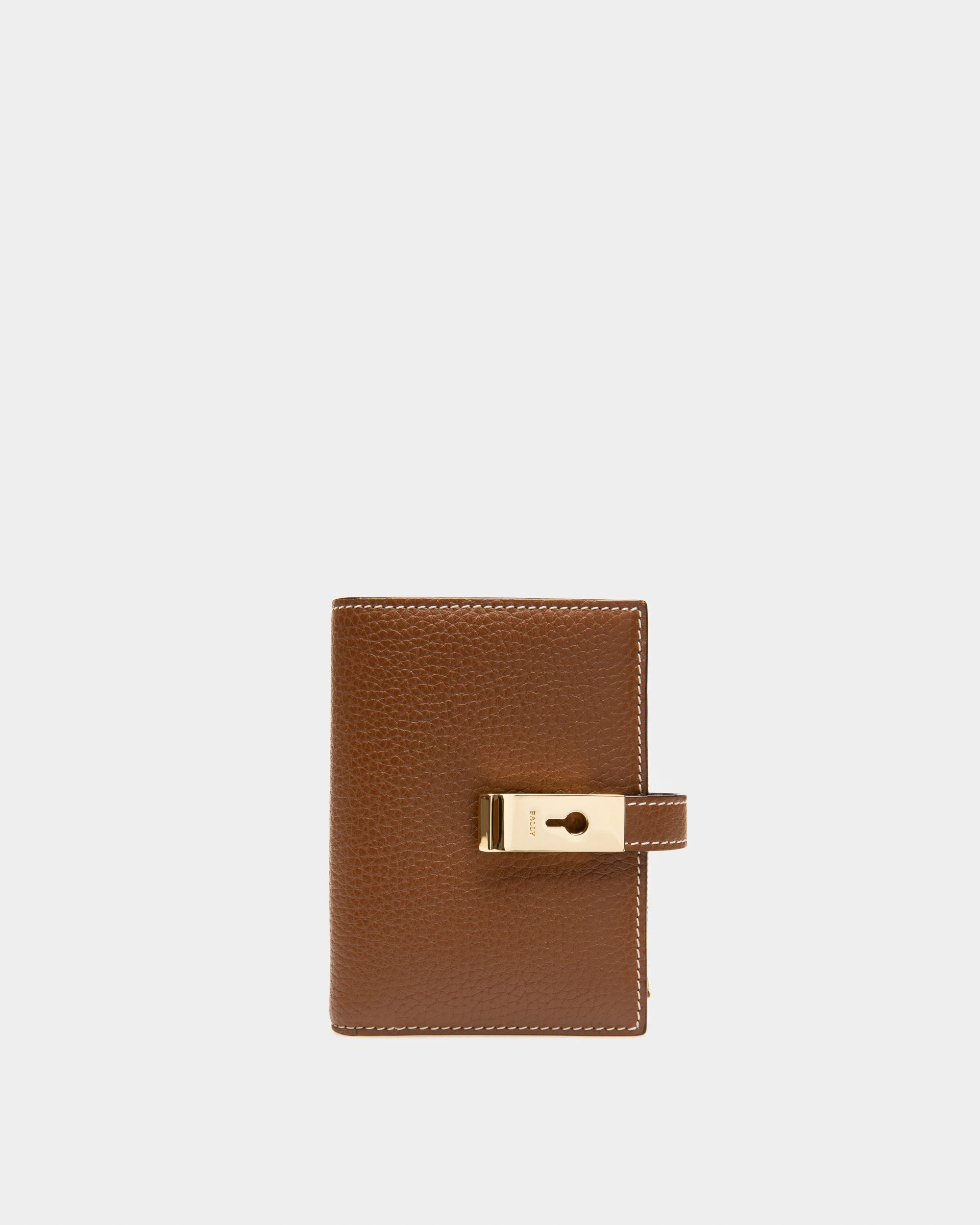Assen Leather Card Holder In Brown - Women's - Bally - 01