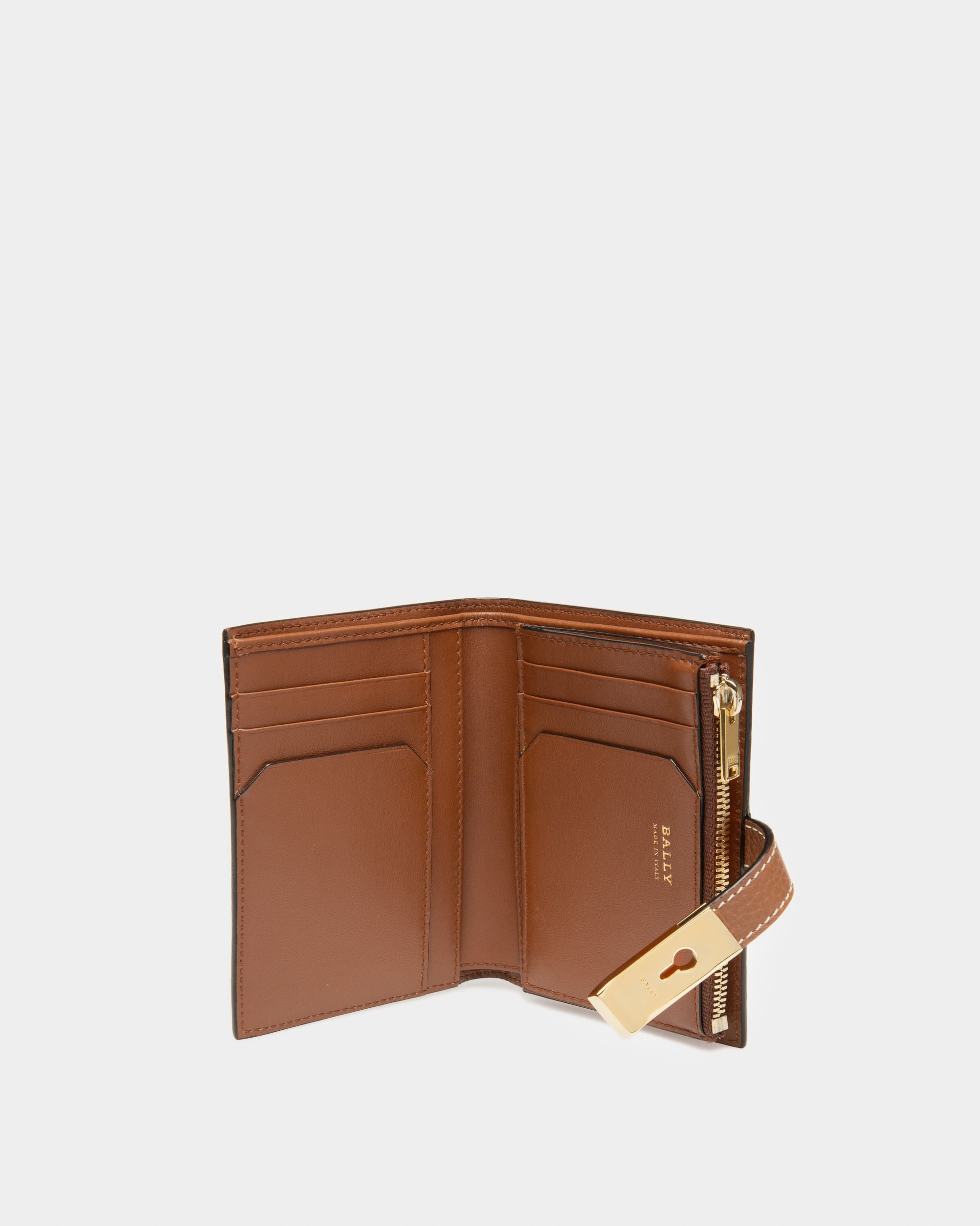 Assen Leather Card Holder In Brown - Women's - Bally - 03