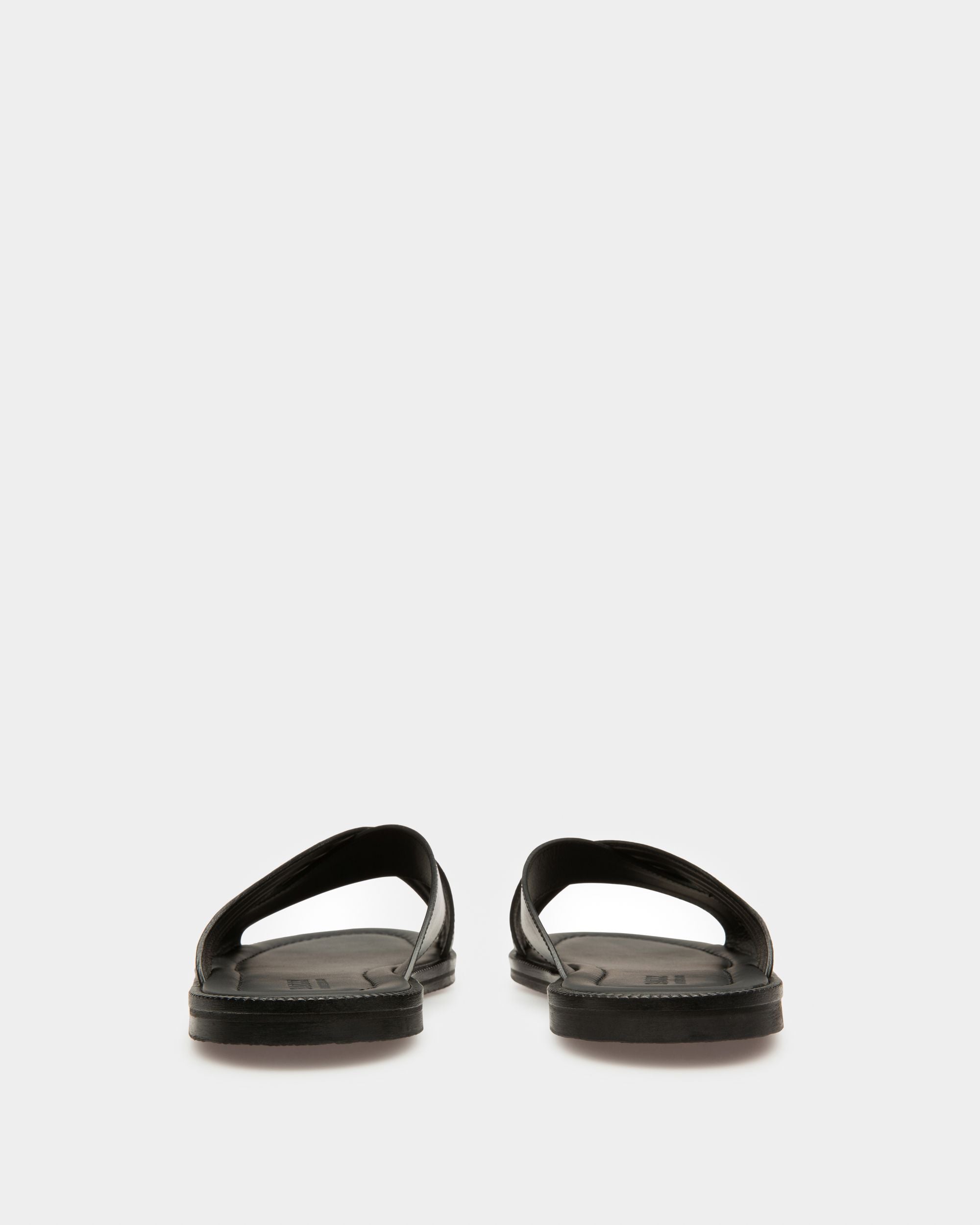 Jaabir Leather Sandals In Black - Men's - Bally - 03
