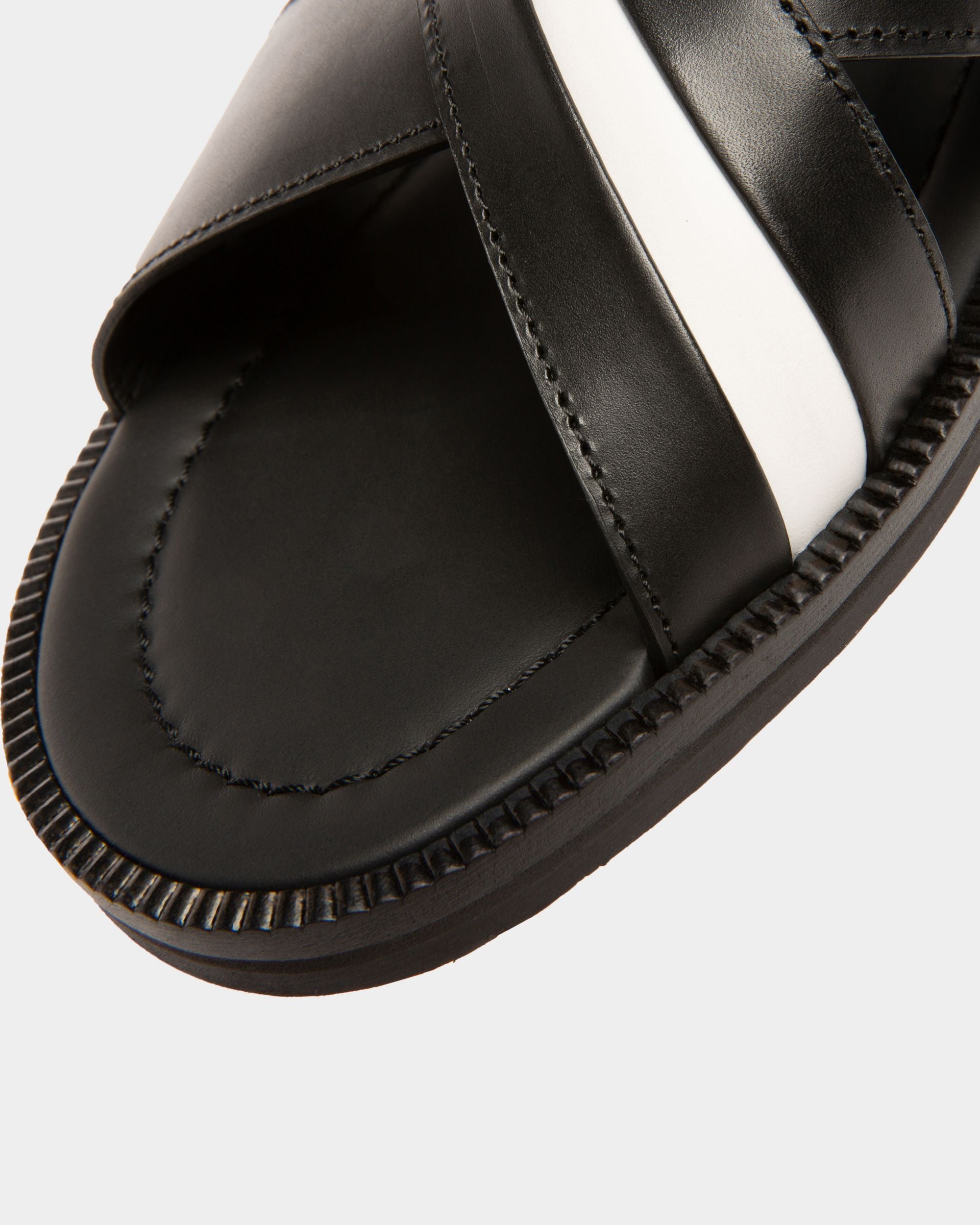 Jaabir Leather Sandals In Black - Men's - Bally - 05