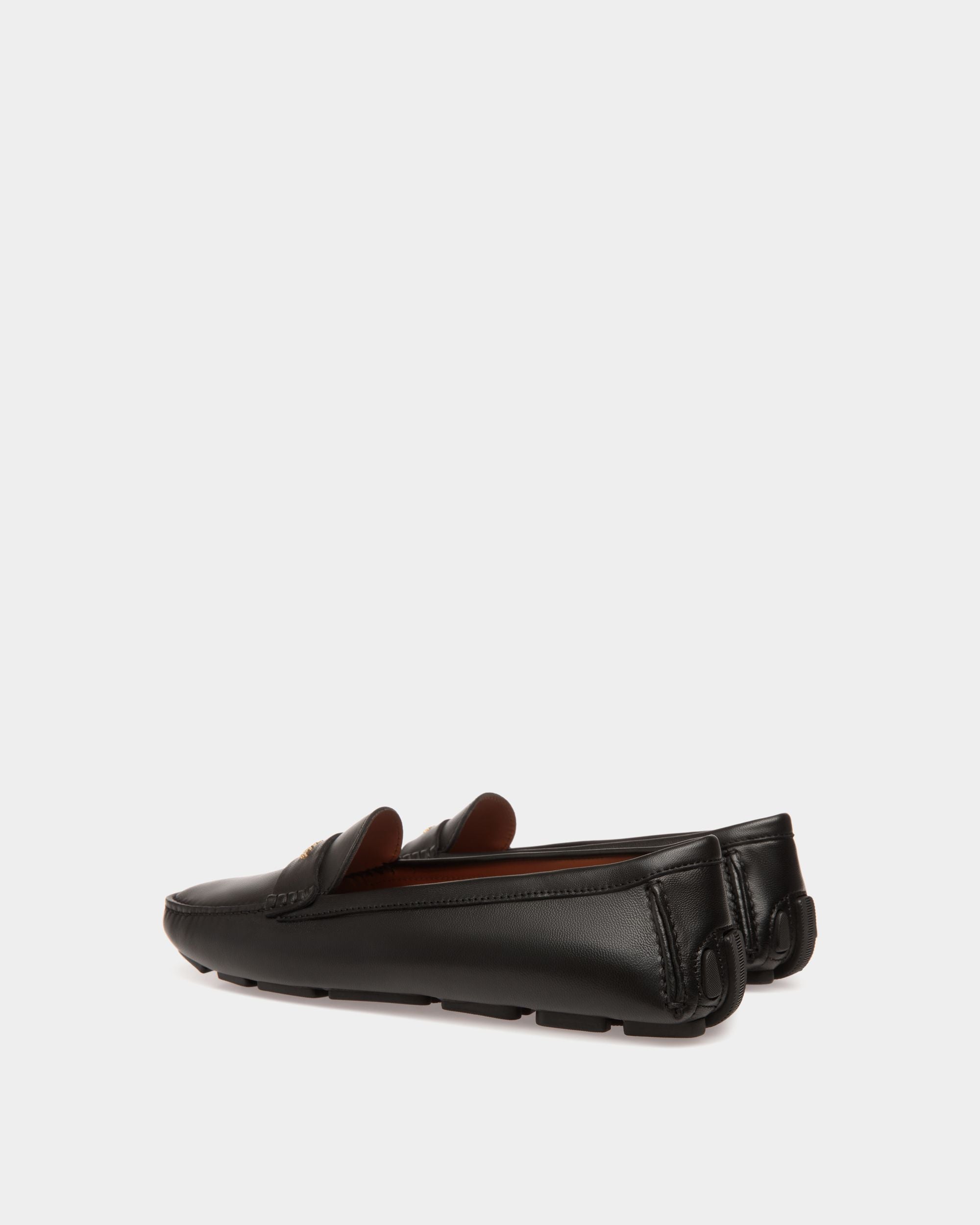 Driver in Black Leather - Women's - Bally - 03