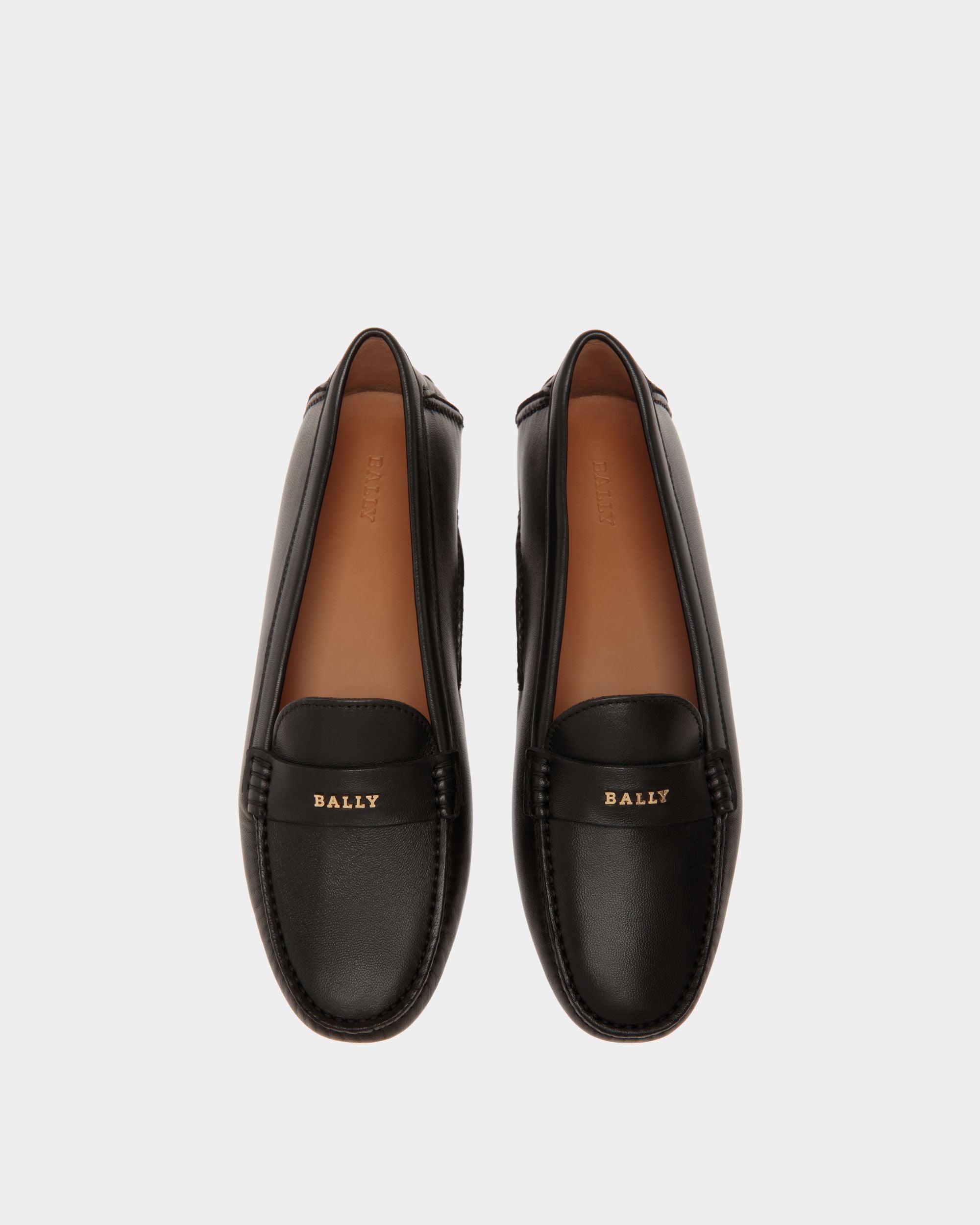 Driver in Black Leather - Women's - Bally - 04