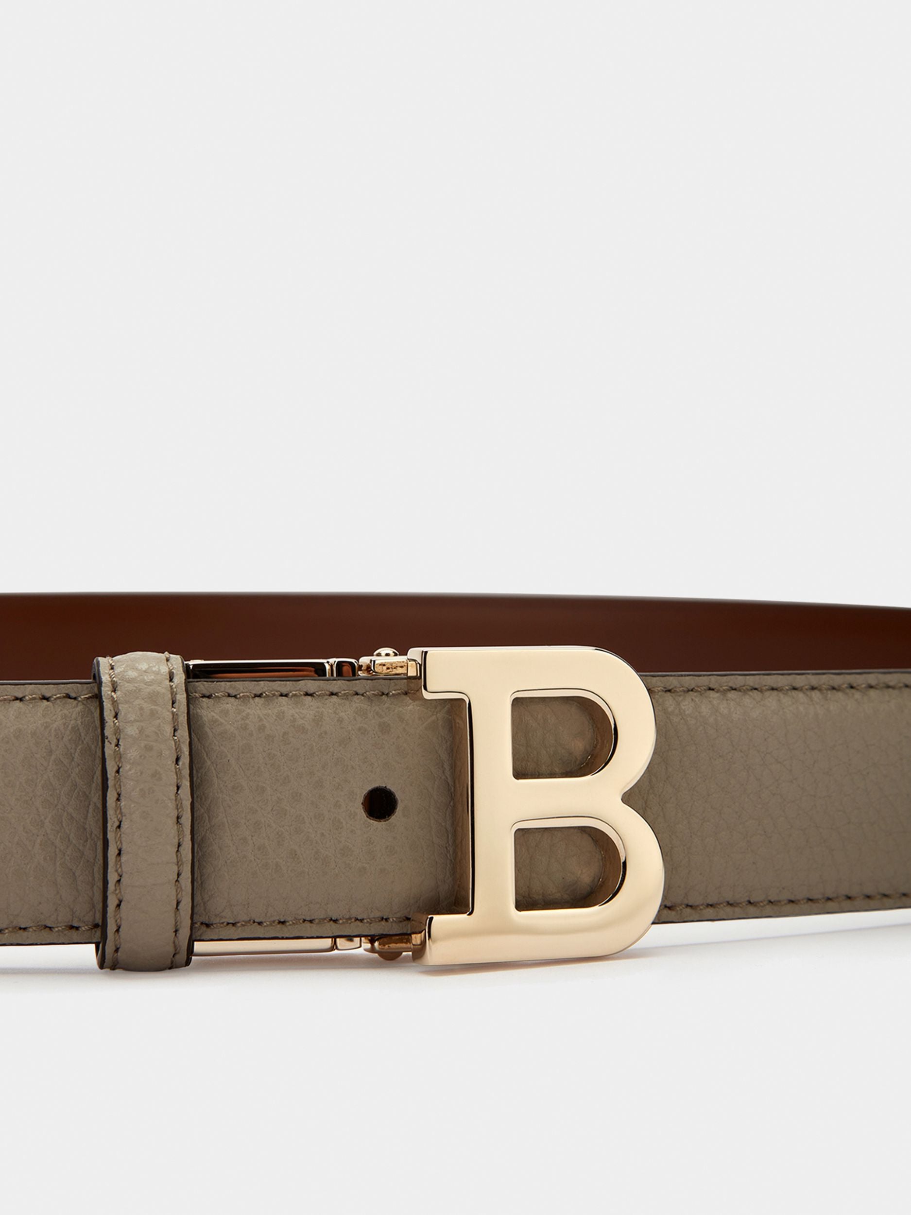 Women's Grey Leather Belt - Women's - Bally - 03