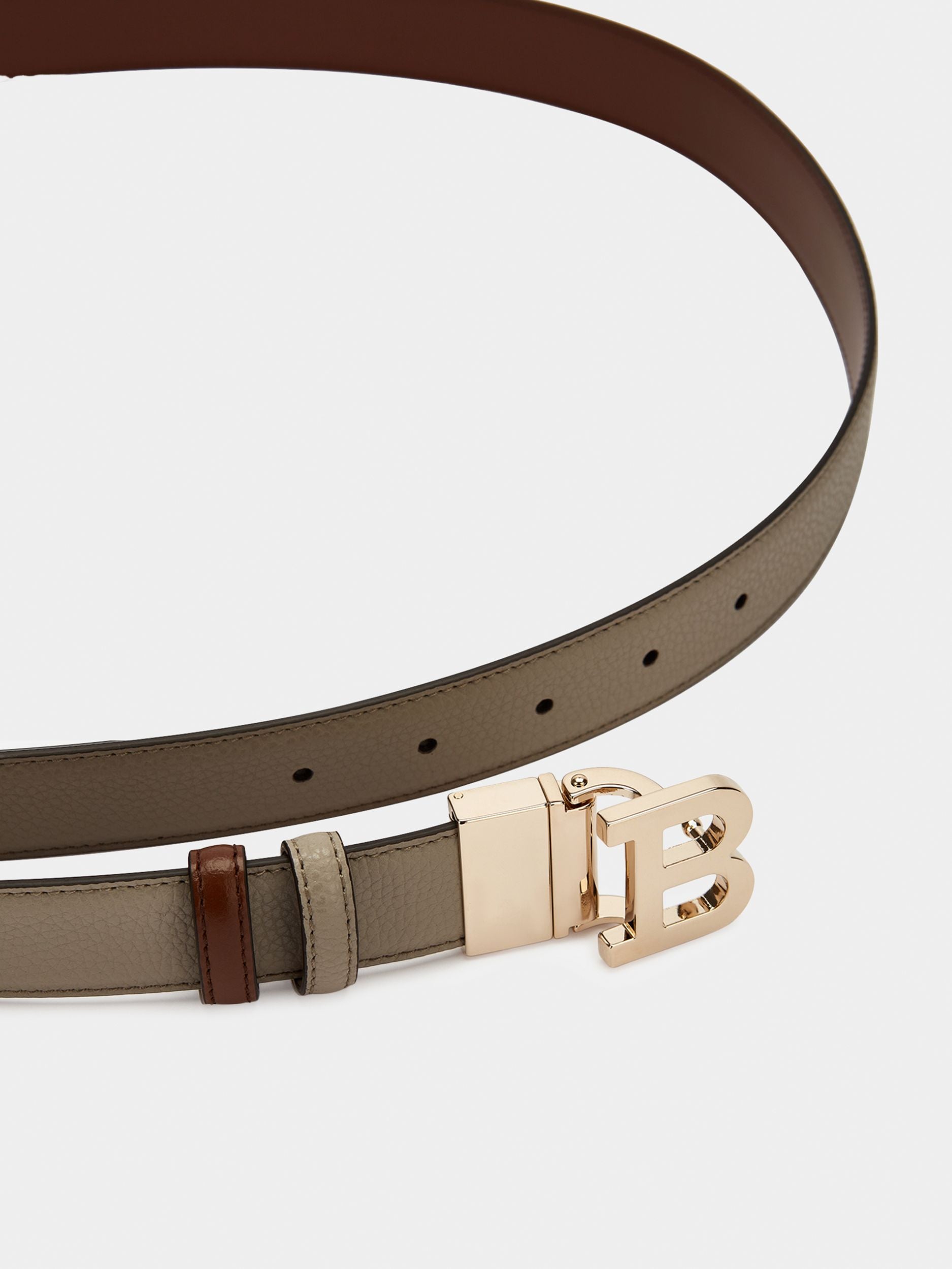 Women's Grey Leather Belt - Women's - Bally - 04