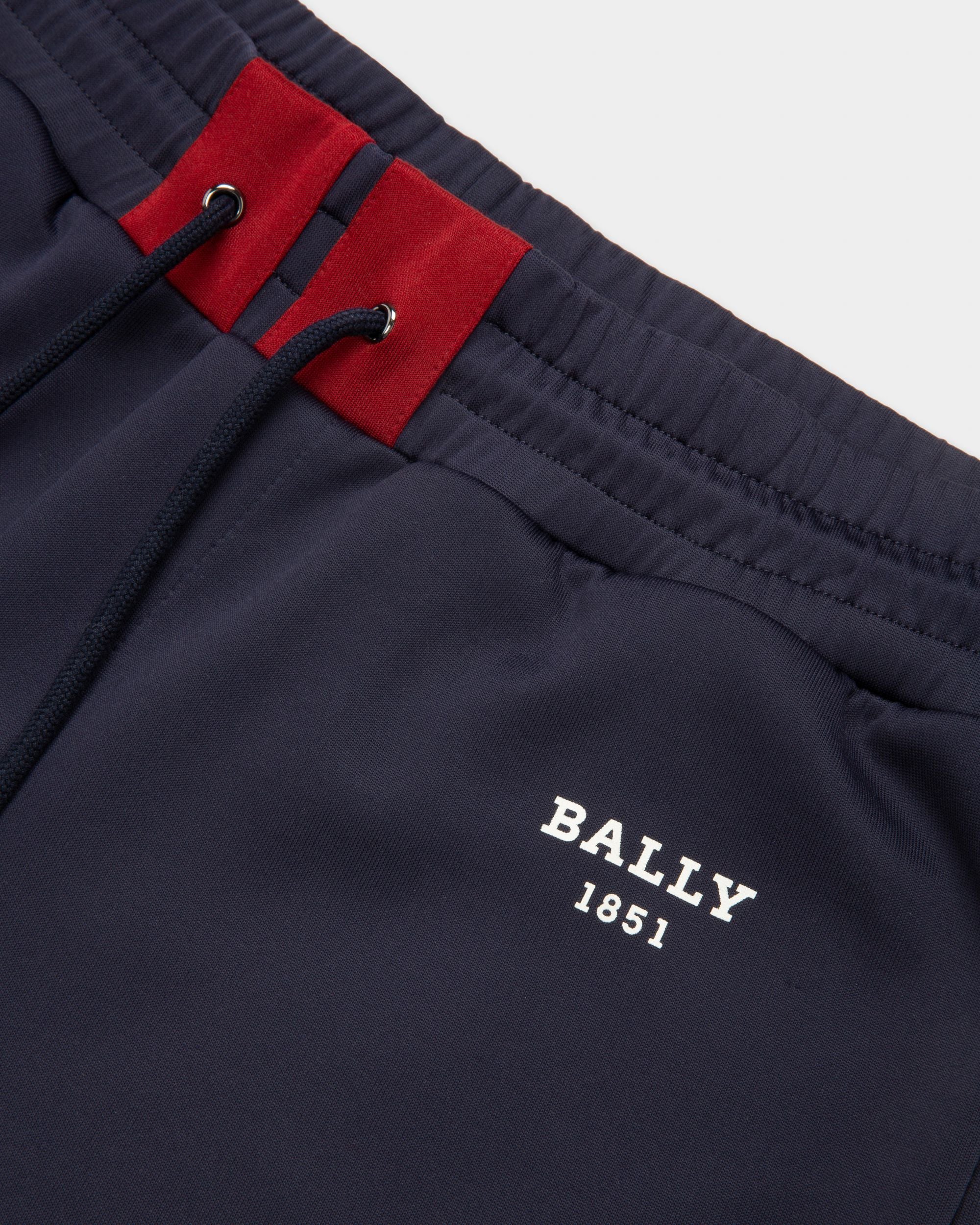 Techno Cotton Pants In Navy - Men's - Bally - 03