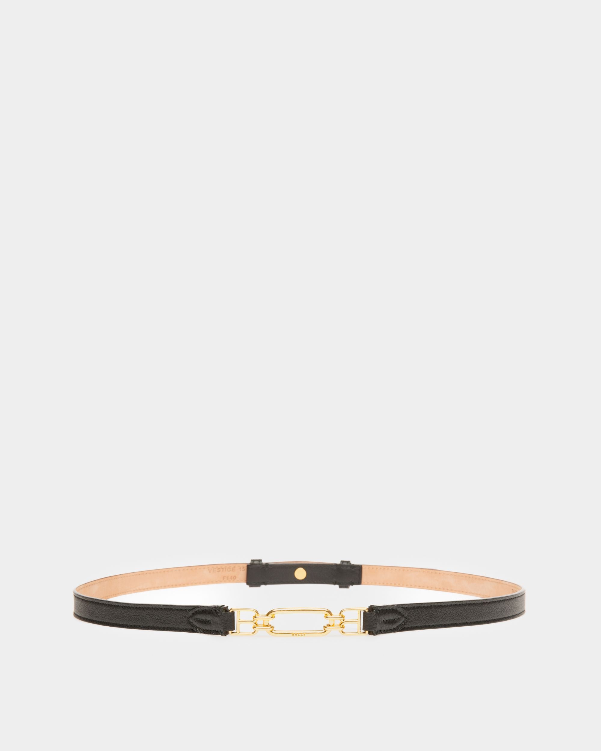 Vestige Leather 15Mm Belt In Black - Women's - Bally - 01