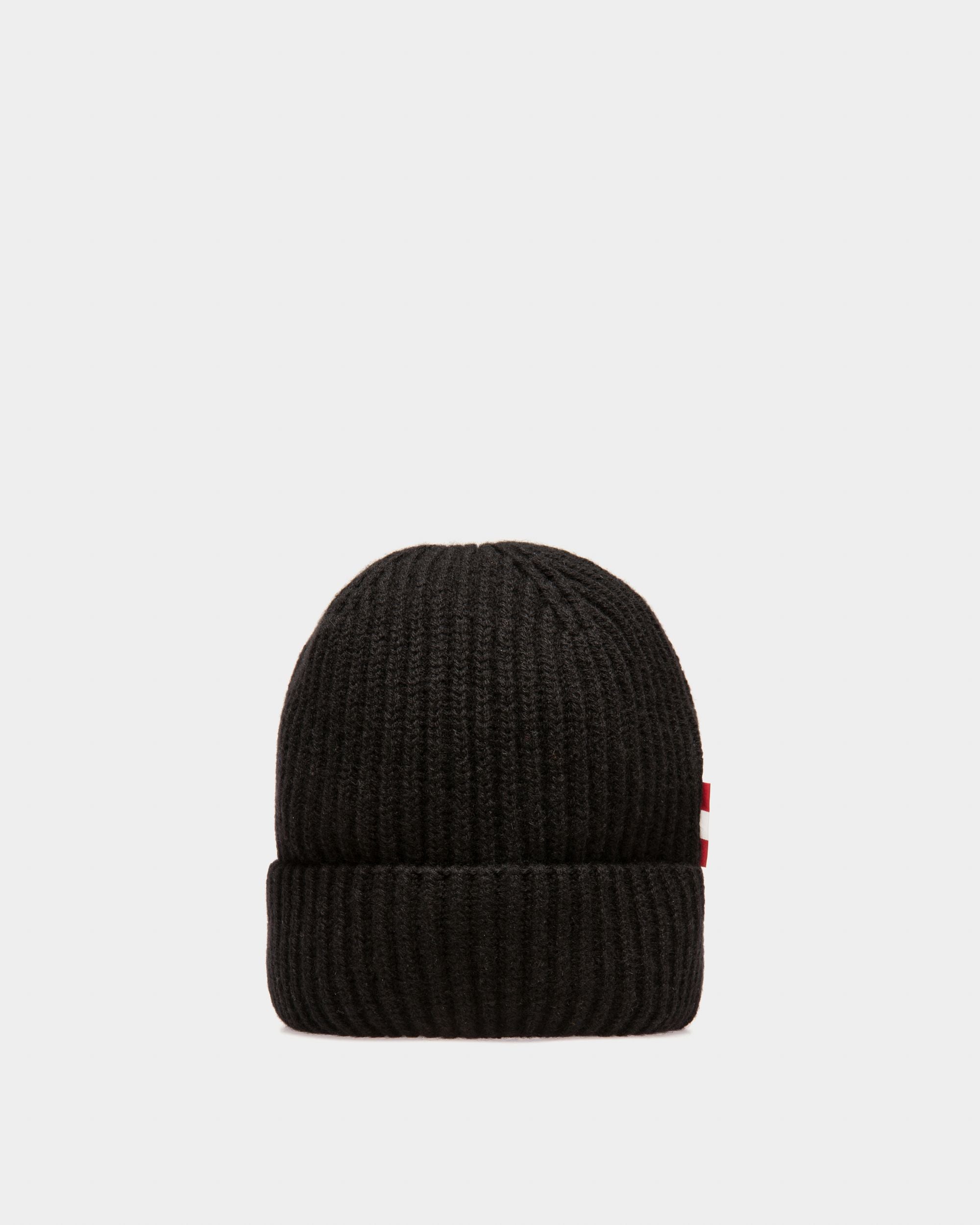 Cashmere Beanie Hat In Black - Men's - Bally - 01