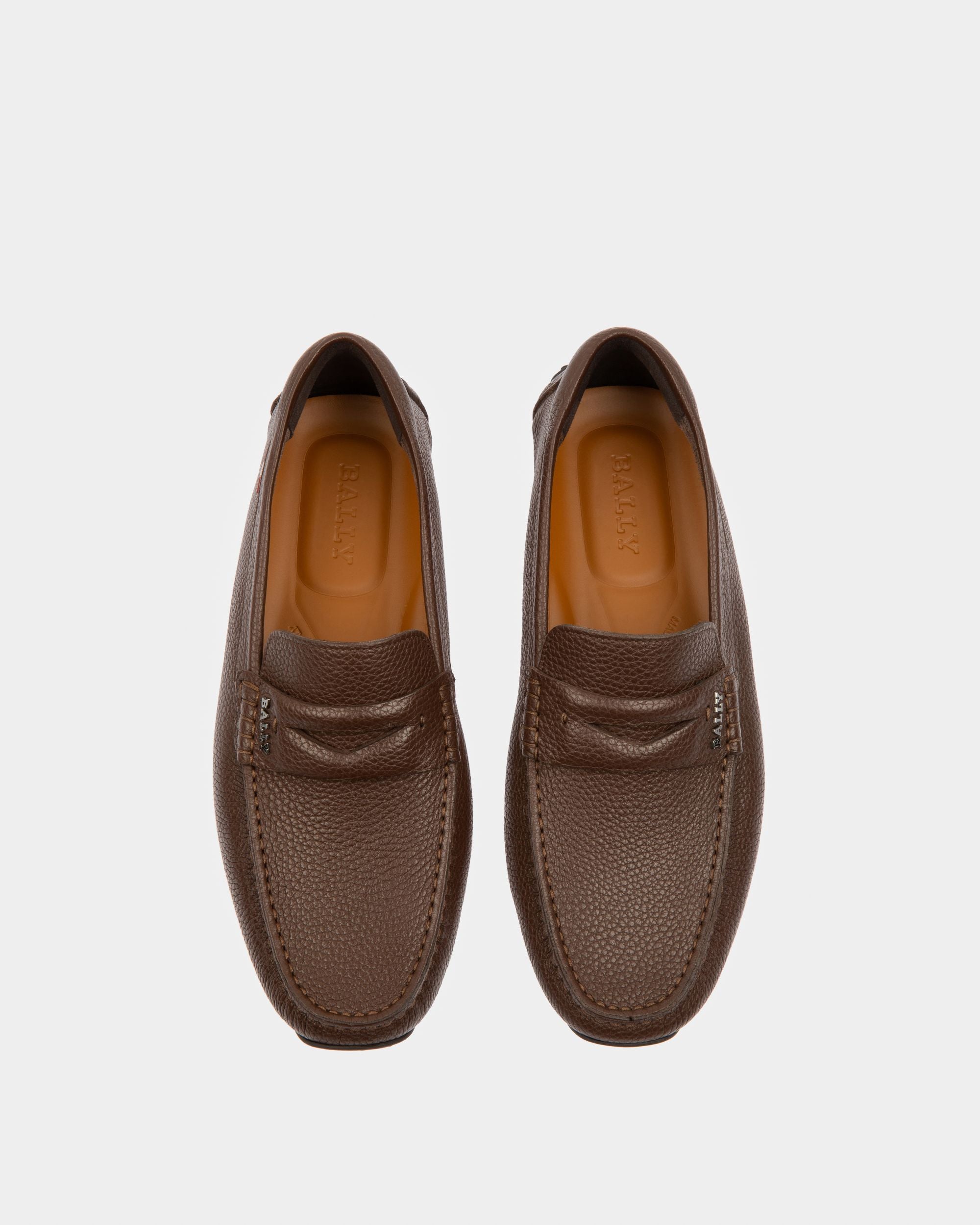Pavel Leather Drivers In Brown - Men's - Bally - 02