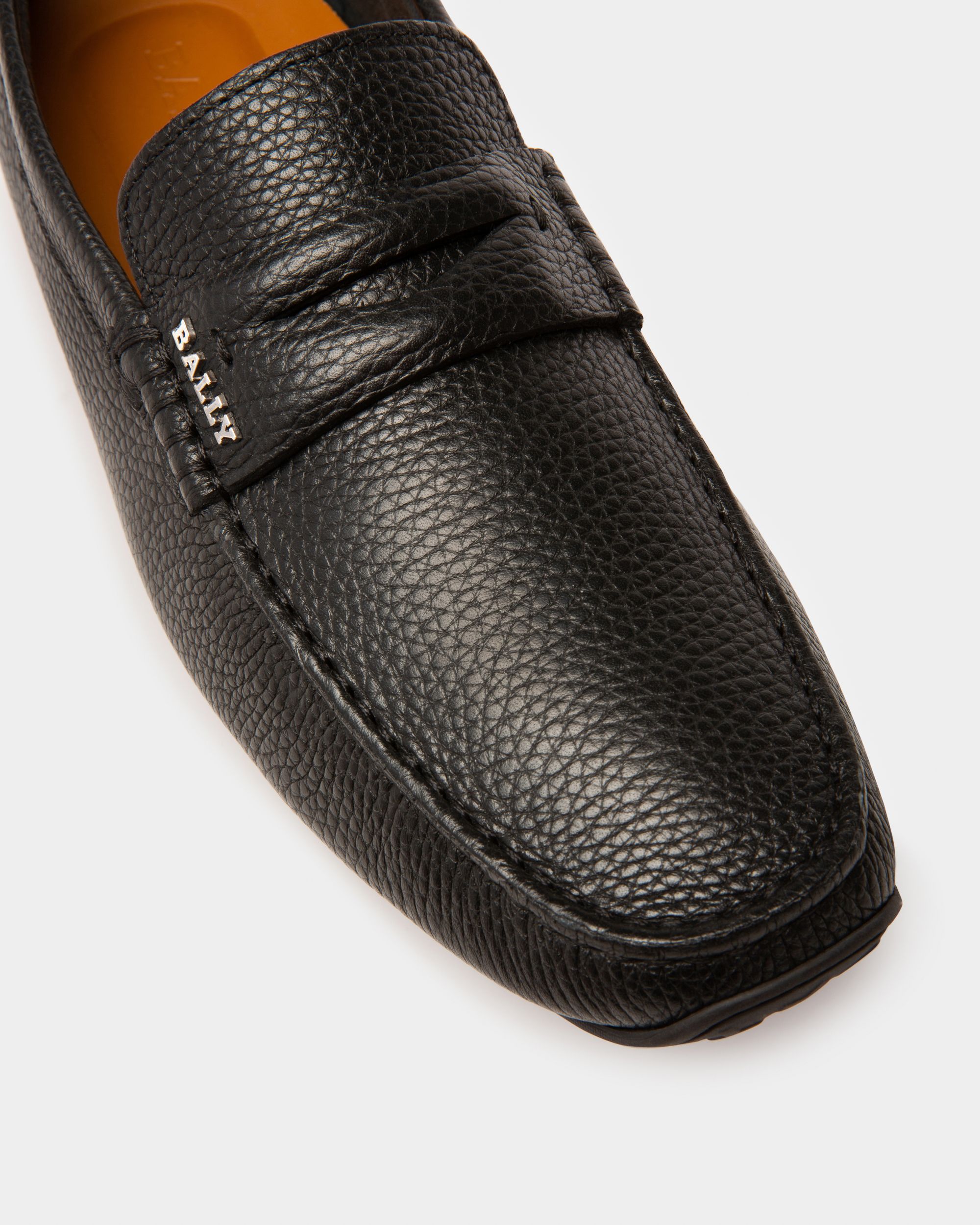 Pavel Leather Drivers In Black - Men's - Bally - 06