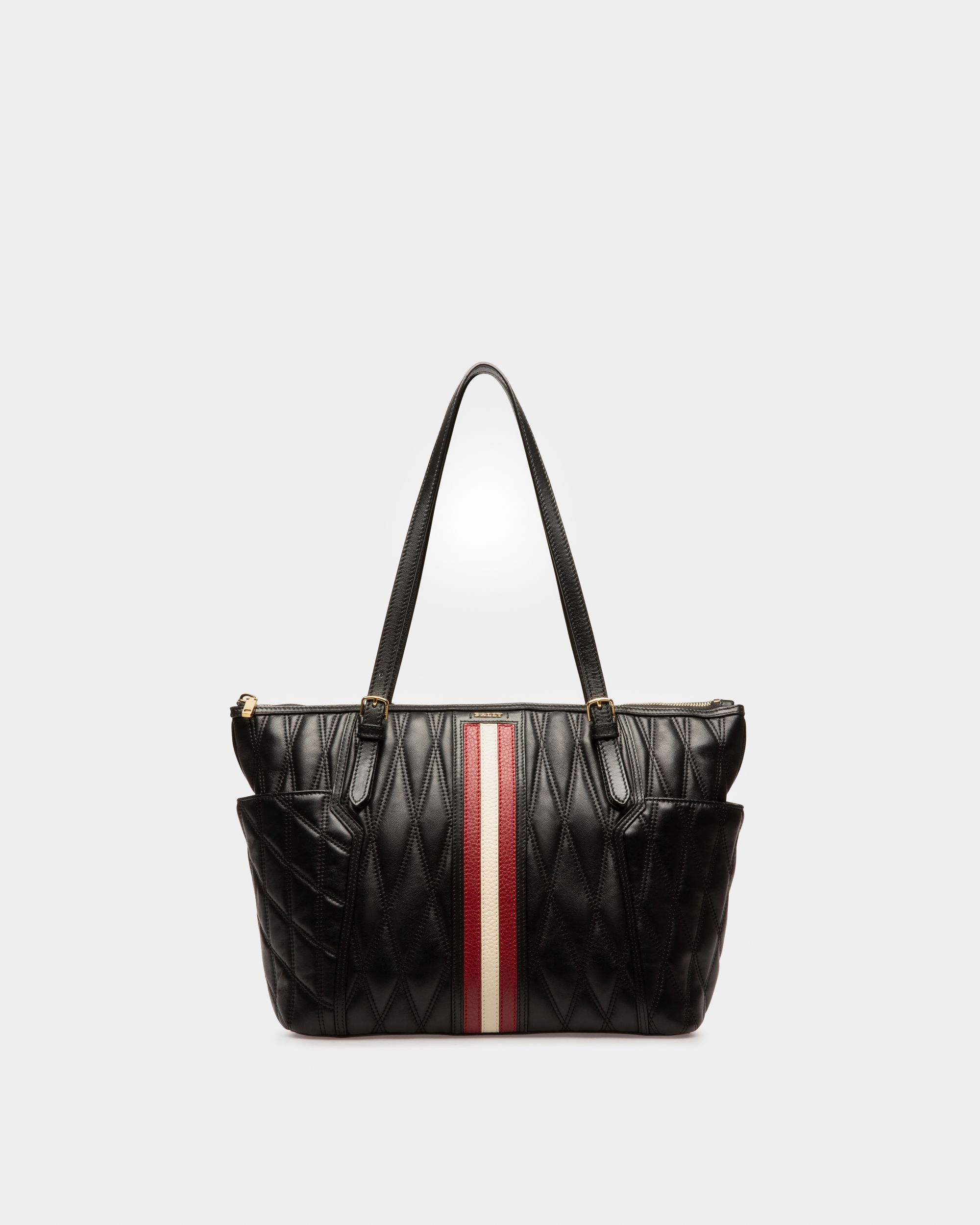 Damirah Leather Tote Bag In Black - Women's - Bally - 01