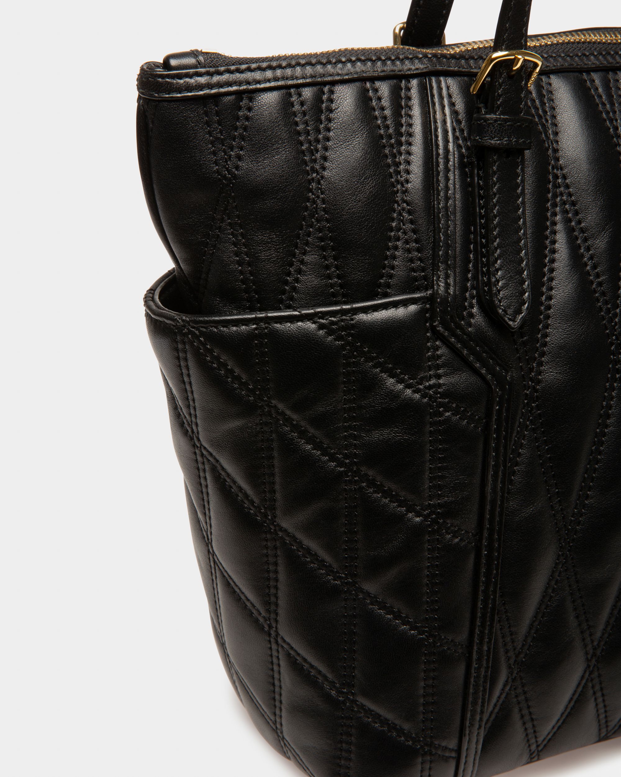 Damirah Leather Tote Bag In Black - Women's - Bally - 04