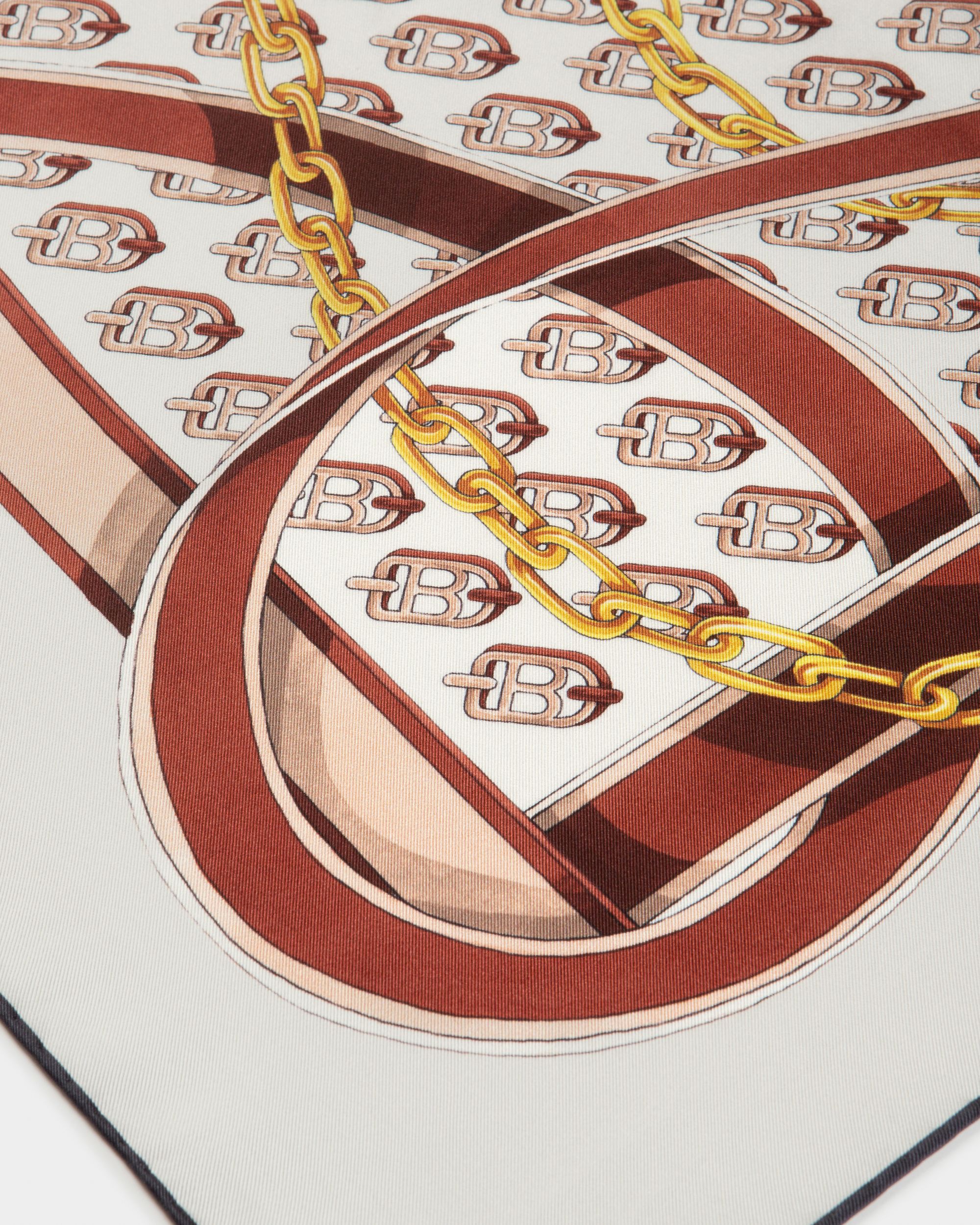 Silk Scarf In Bone - Women's - Bally - 02