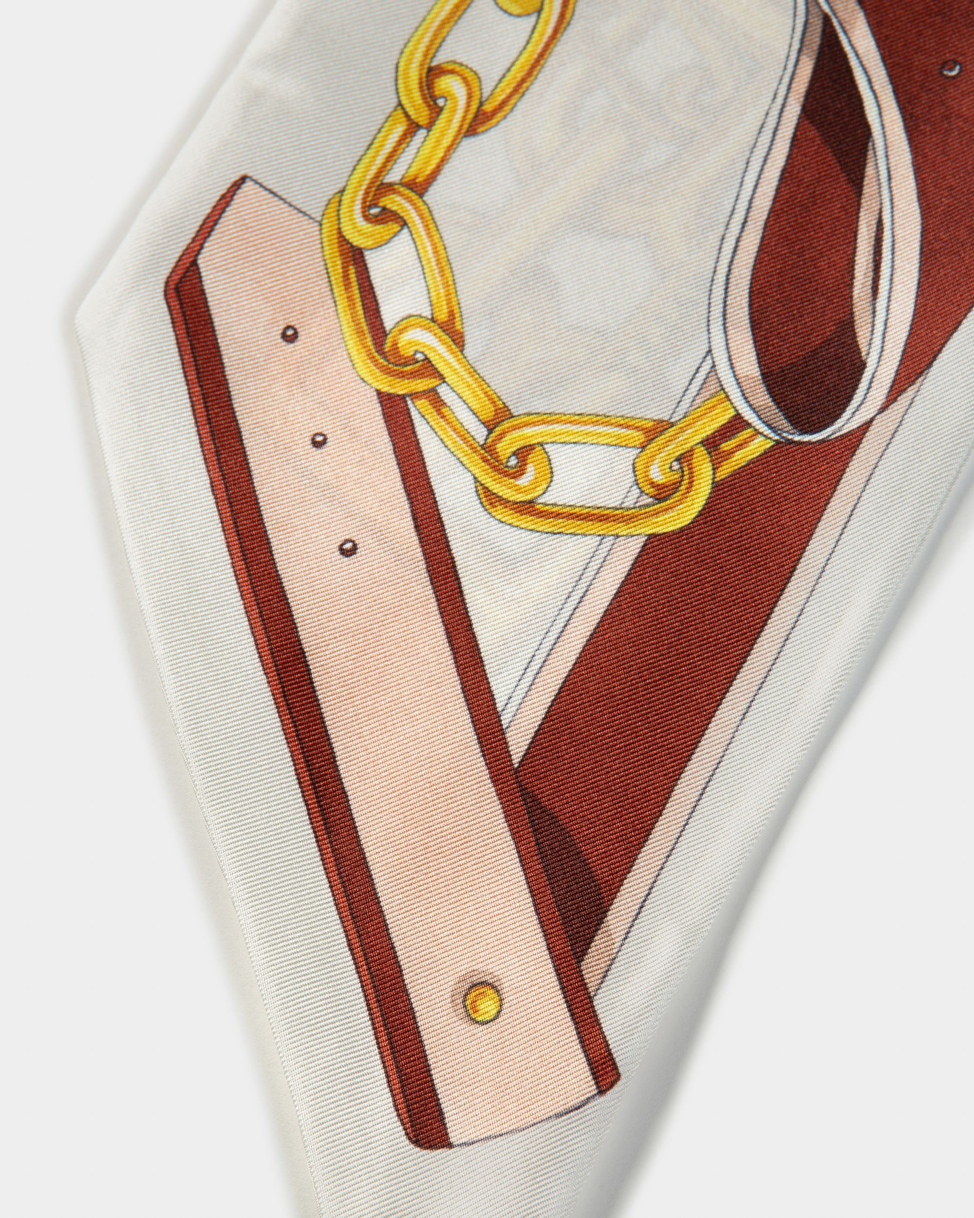 Silk Scarf In Bone - Women's - Bally - 02
