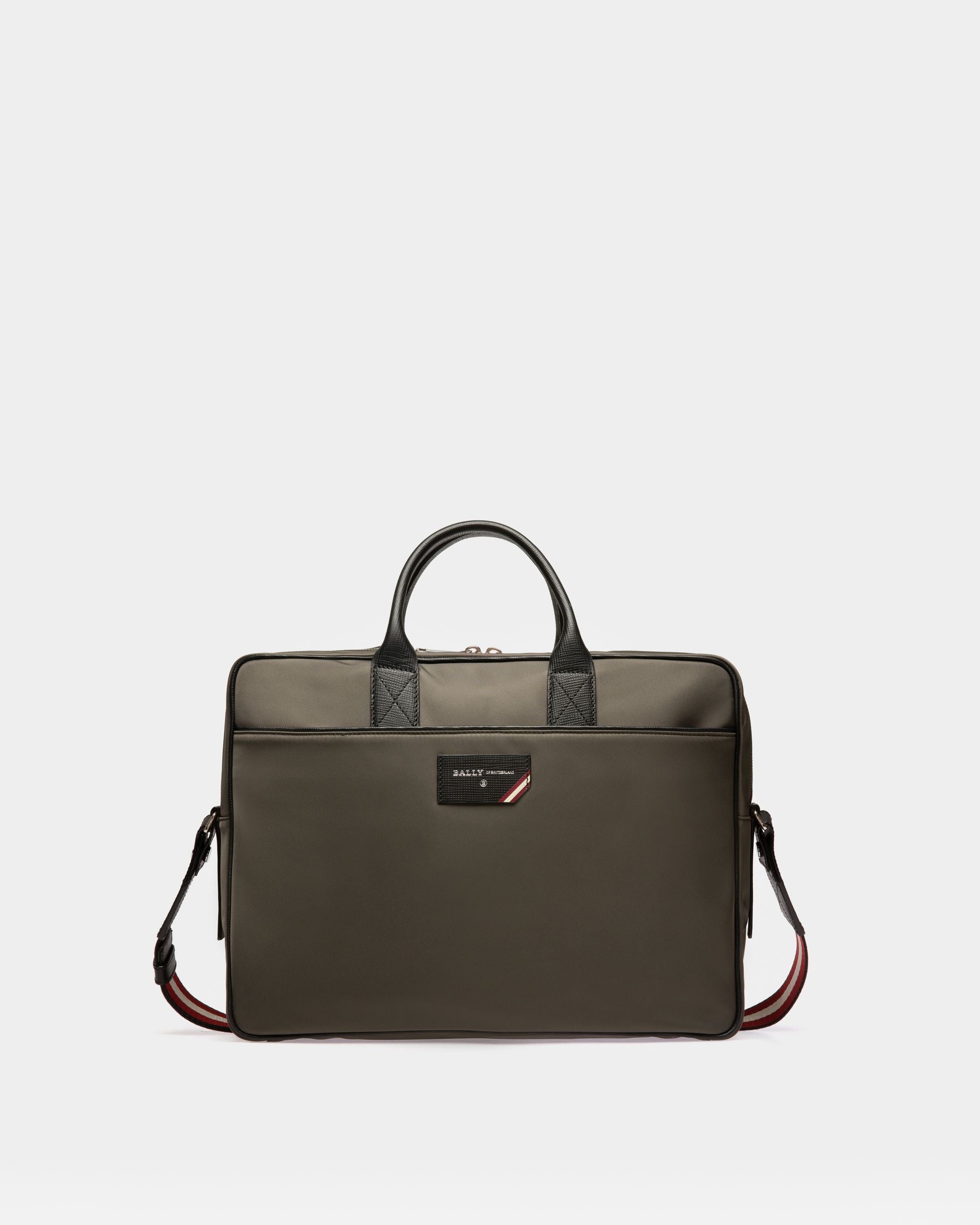 Faldy Recycled Nylon Beniness Bag In Army Green - Men's - Bally - 01