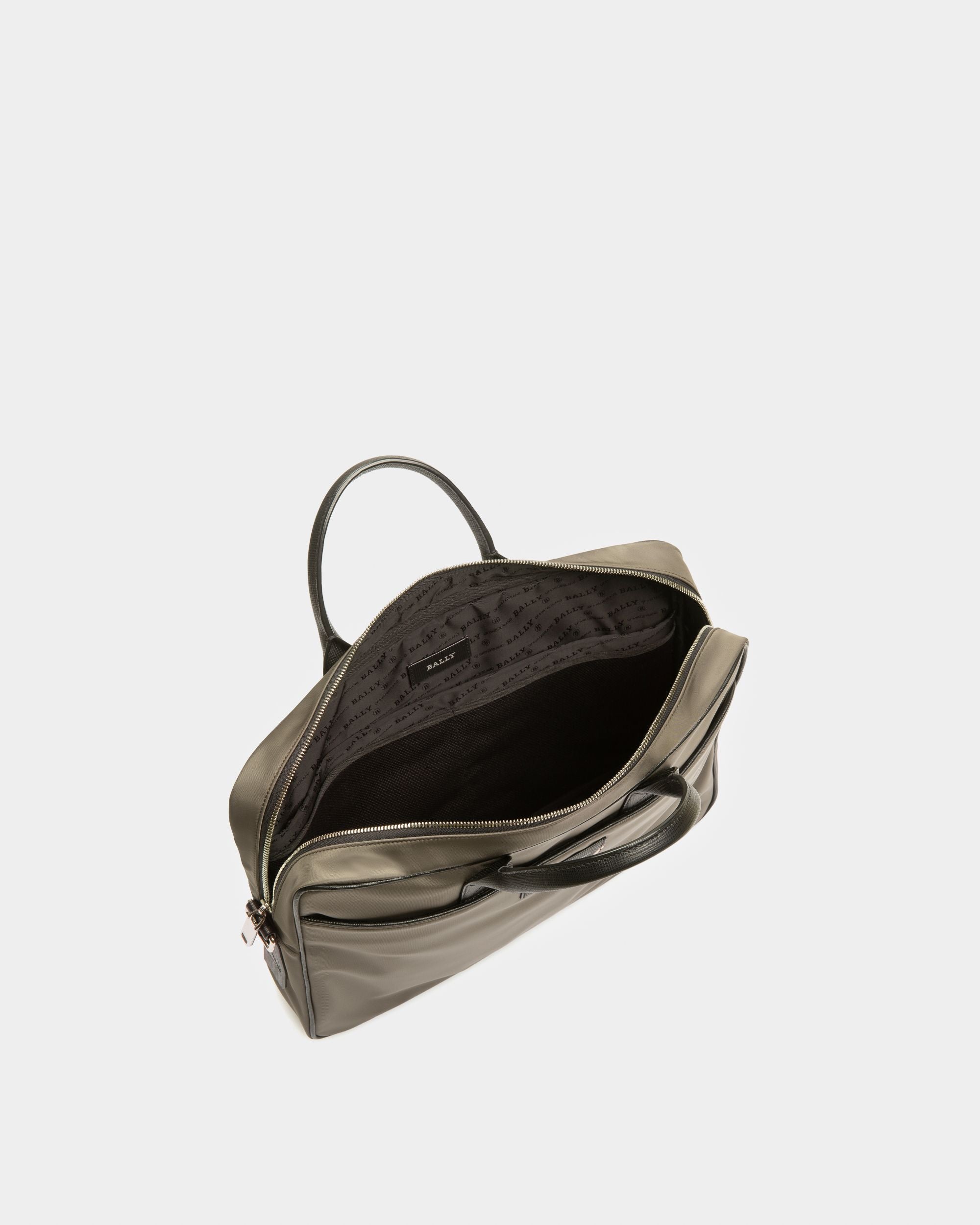 Faldy Recycled Nylon Beniness Bag In Army Green - Men's - Bally - 04