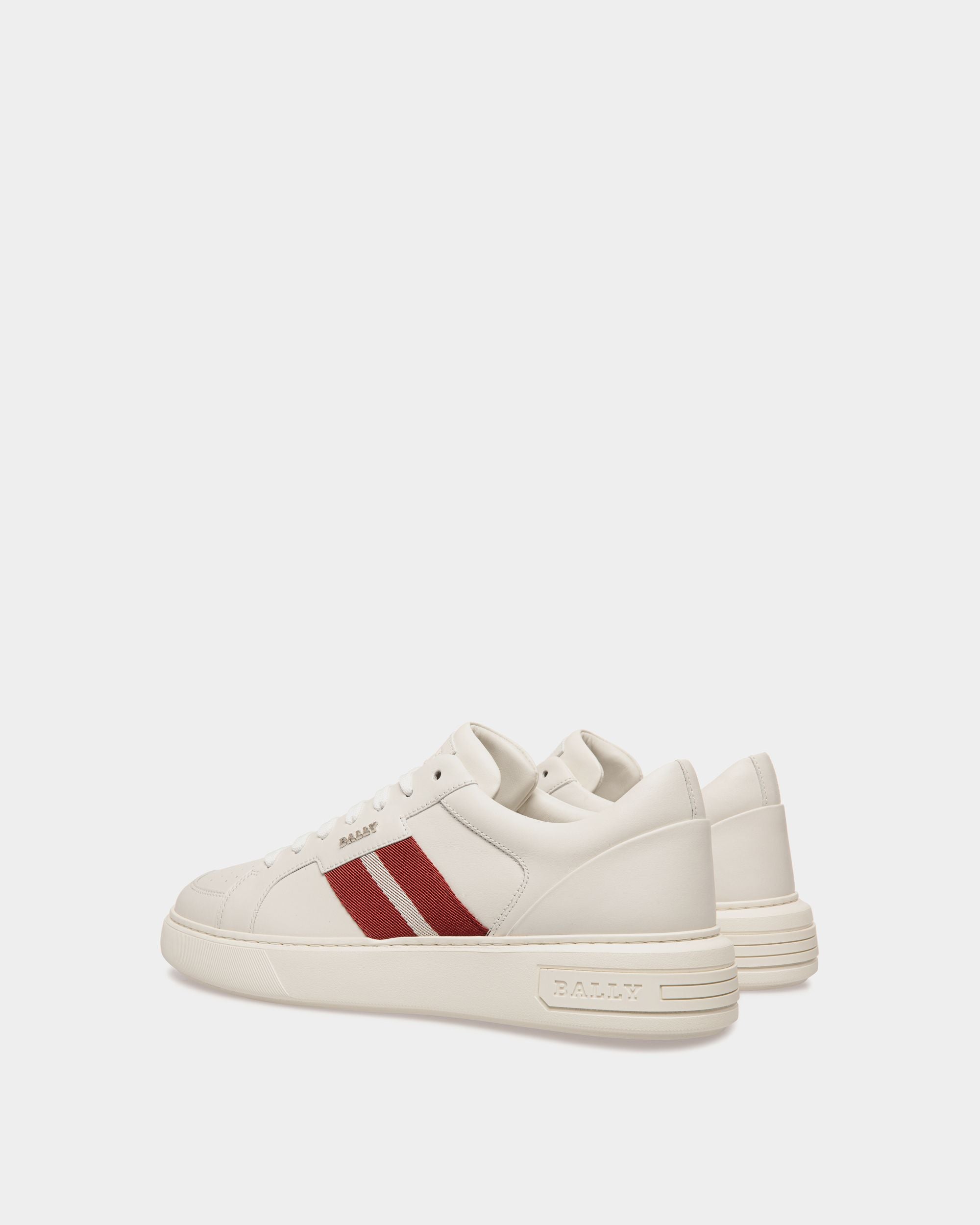 Moony Leather Sneakers In White - Men's - Bally - 03