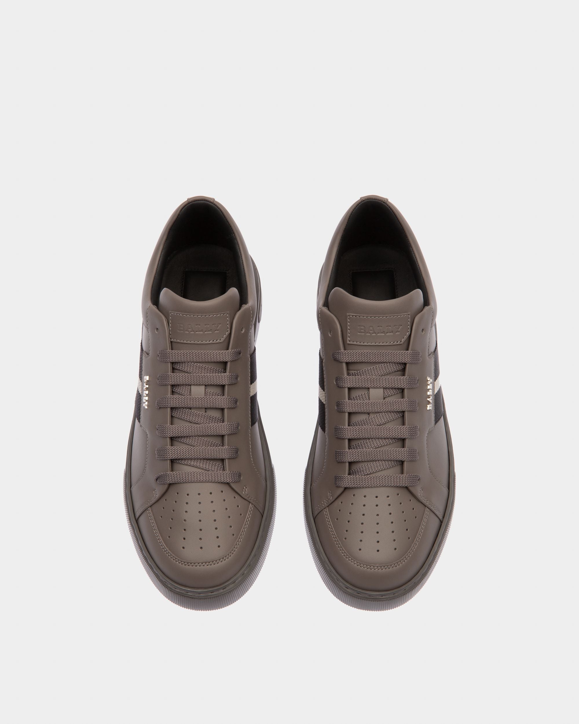 Moony Leather Sneakers In Dark Mineral - Men's - Bally - 02