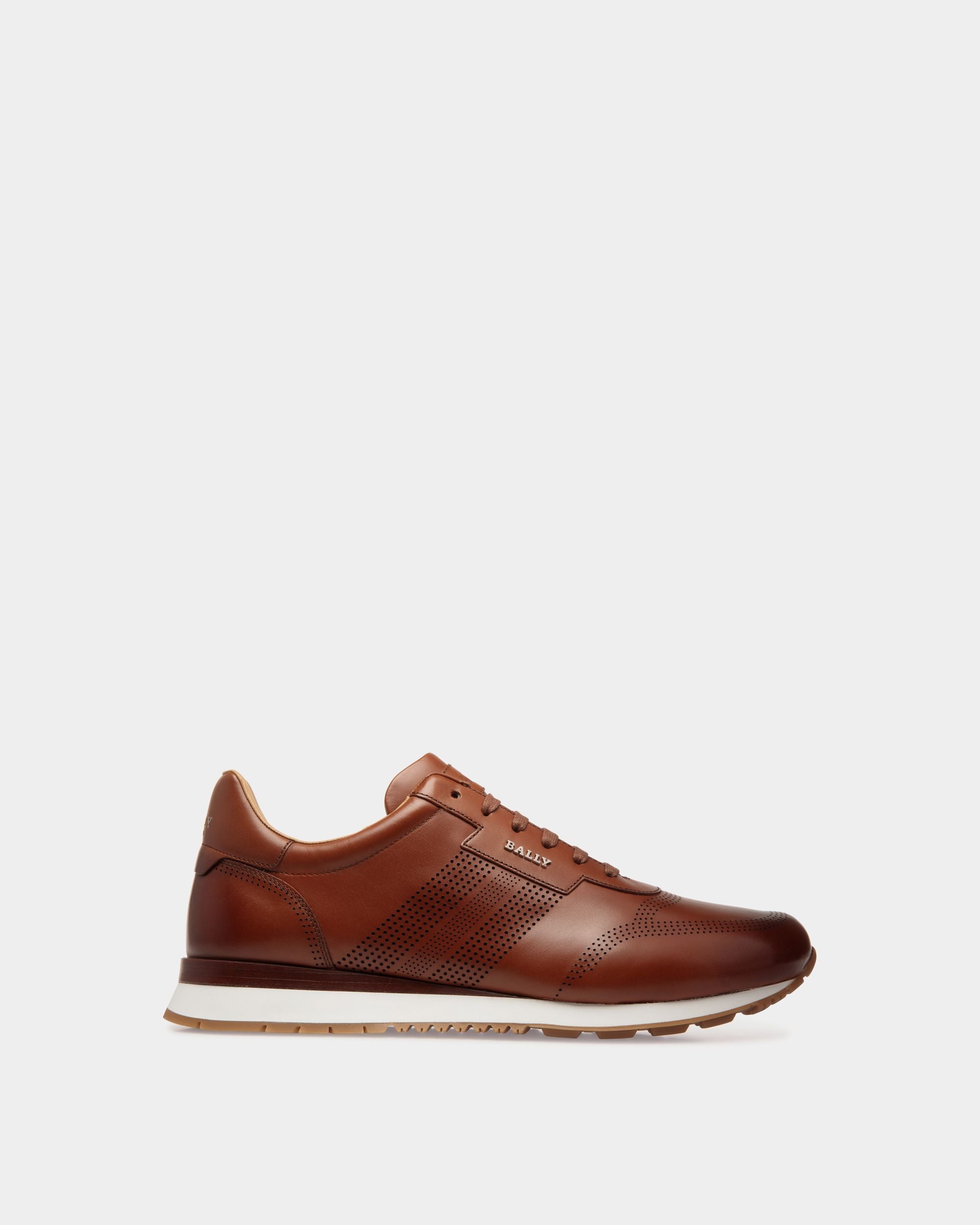 Asken Leather Sneakers In Brown - Men's - Bally - 01