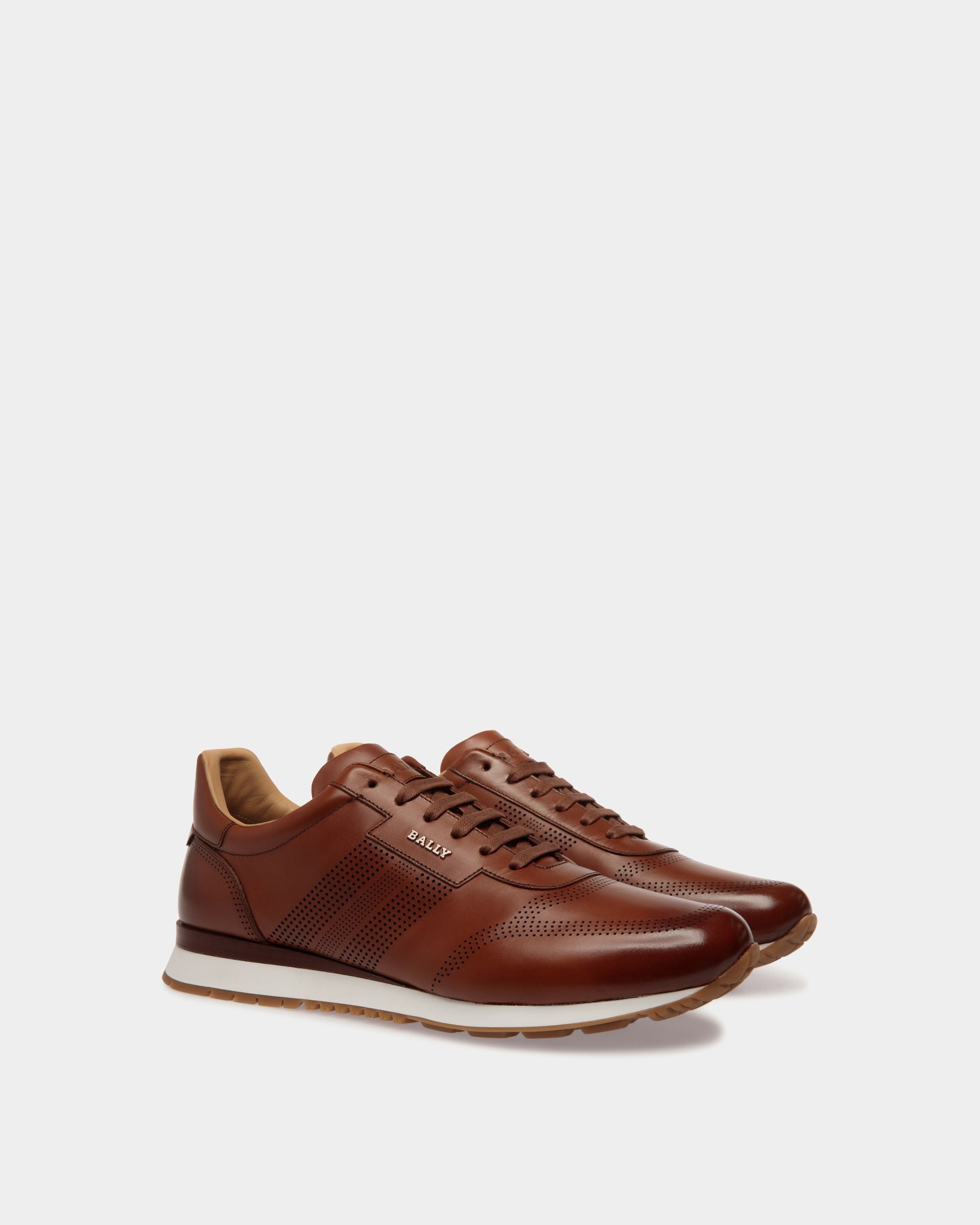 Asken Leather Sneakers In Brown - Men's - Bally - 03