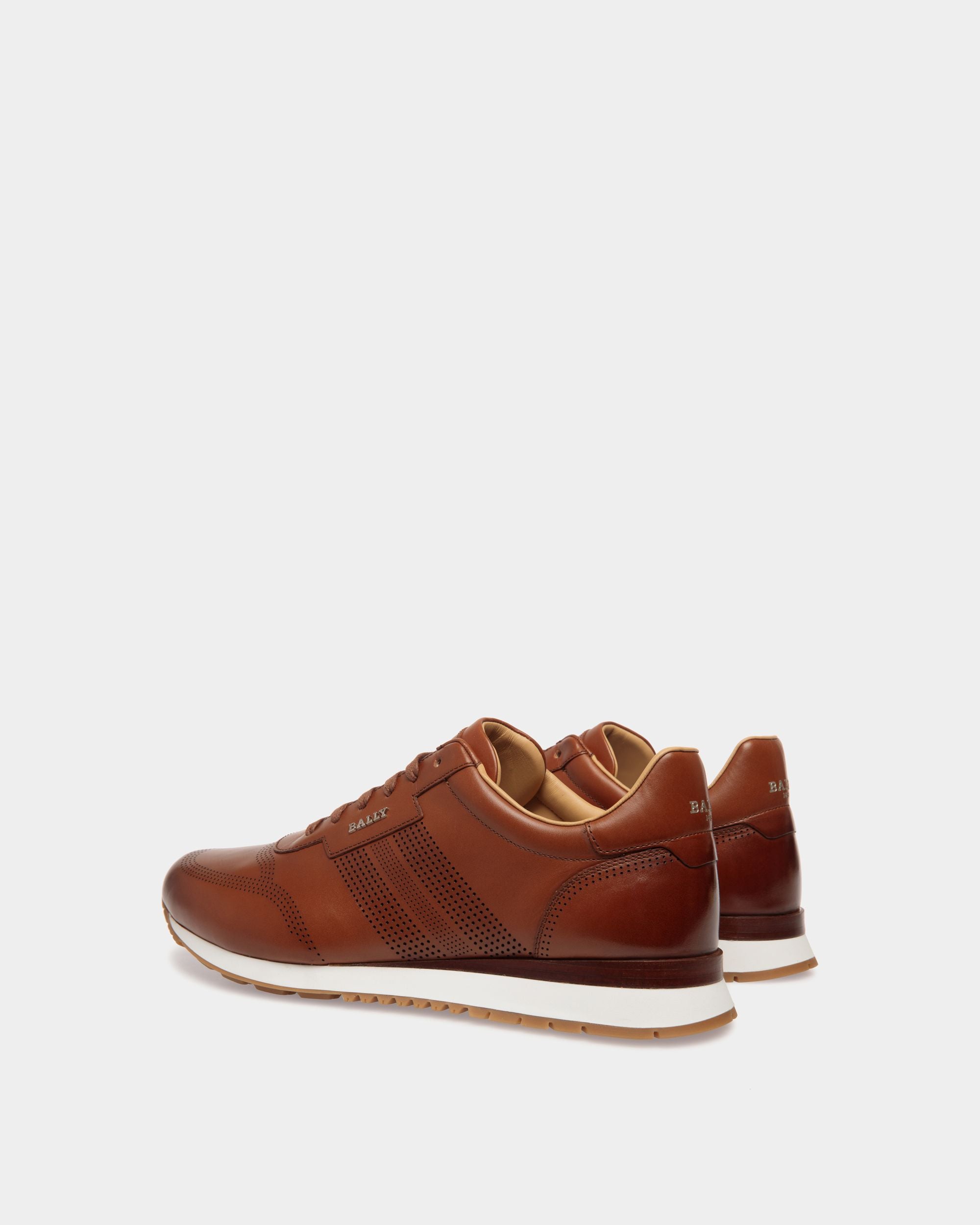Asken Leather Sneakers In Brown - Men's - Bally - 04