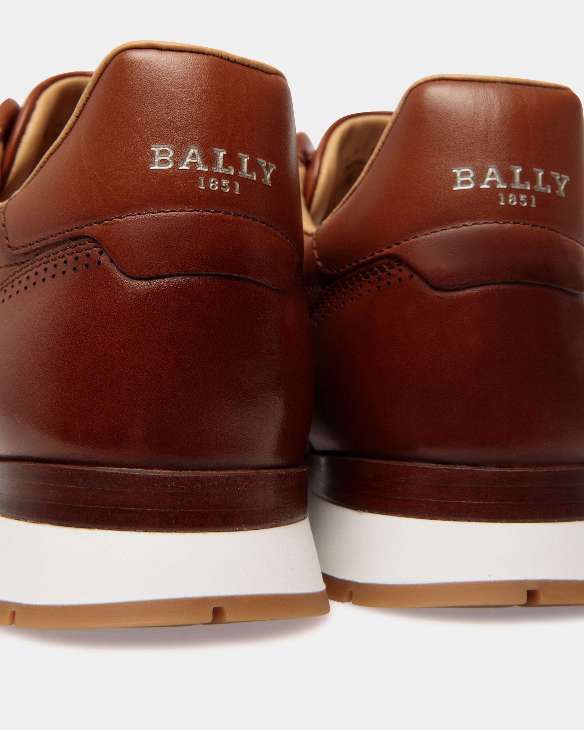 Asken Leather Sneakers In Brown - Men's - Bally - 06