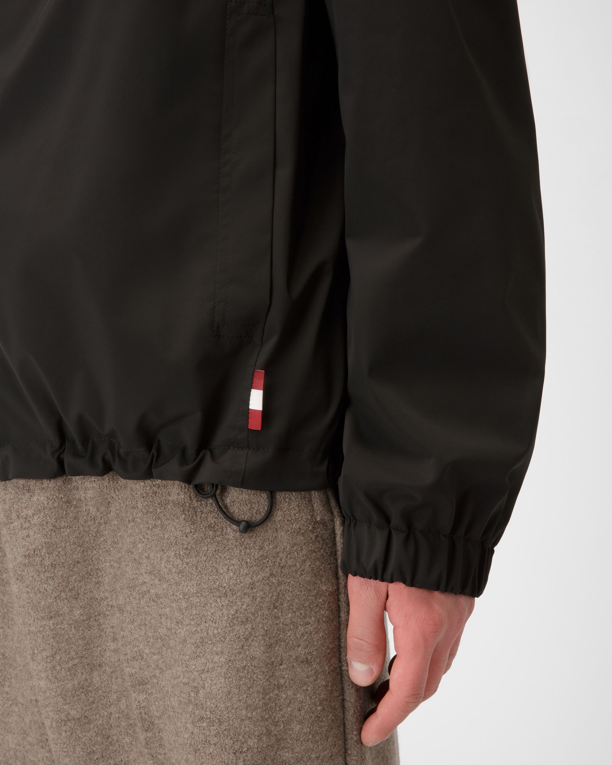 Nylon Windbreak Jacket In Black - Men's - Bally - 04
