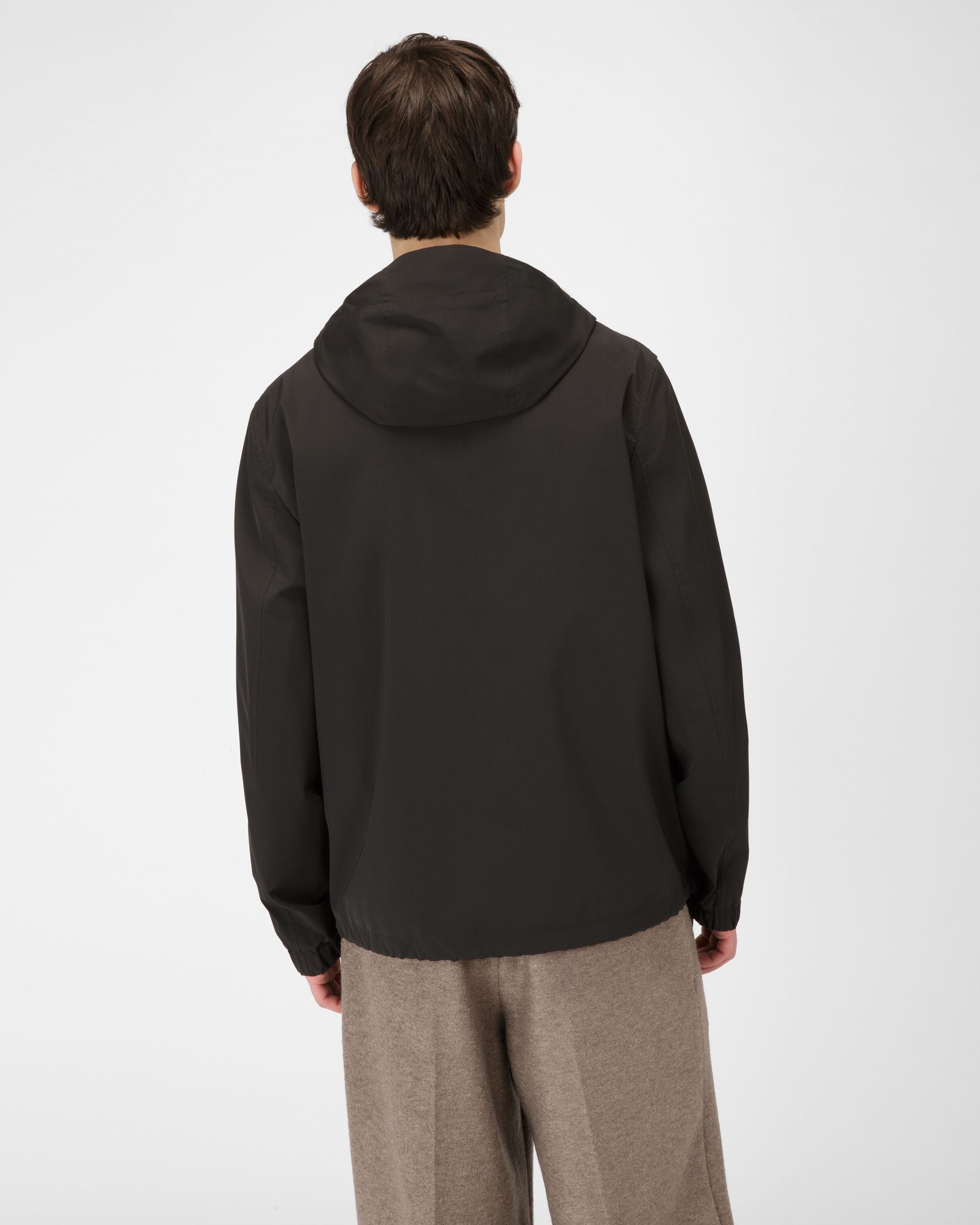 Nylon Windbreak Jacket In Black - Men's - Bally - 05