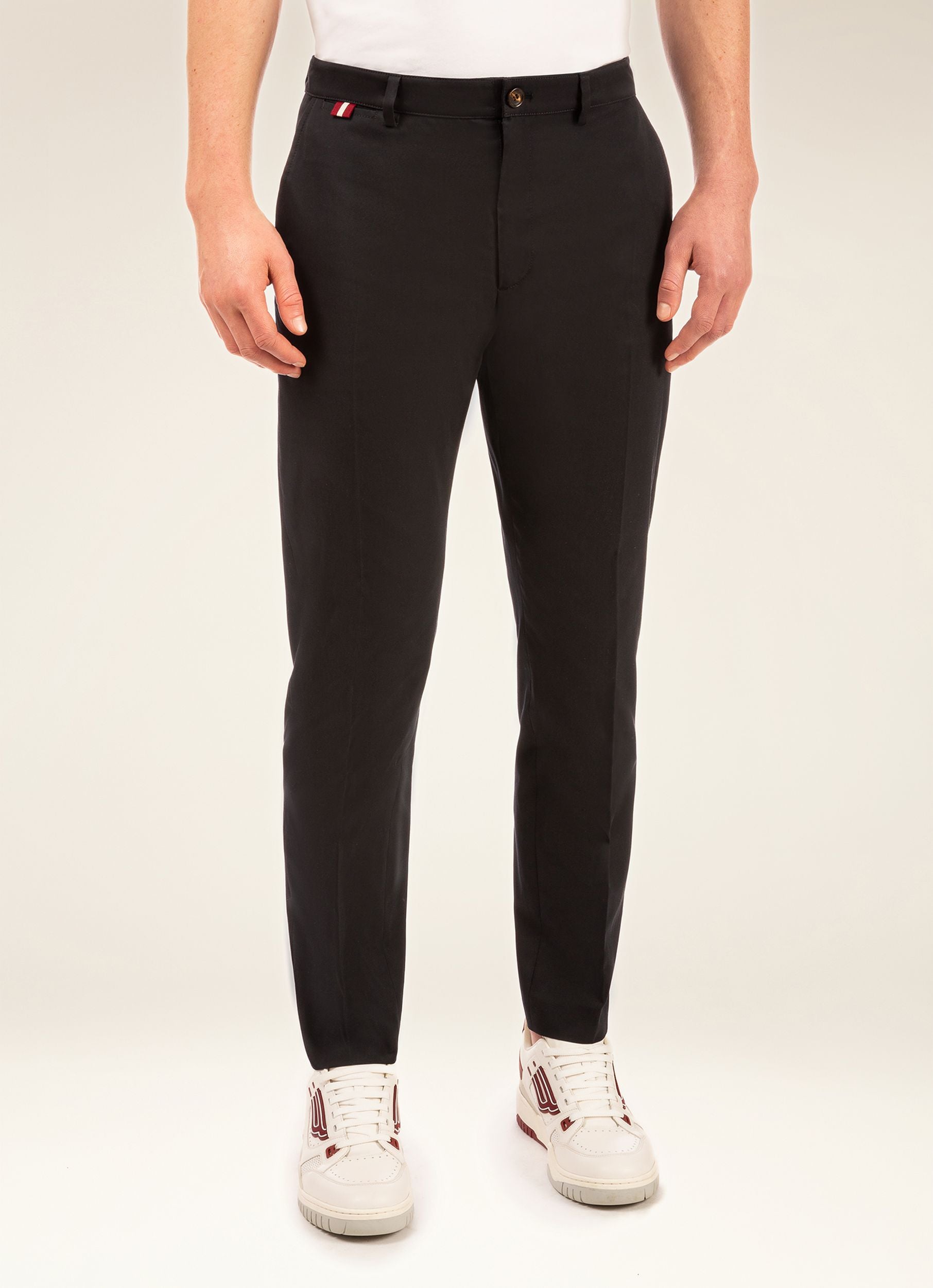 Techno Cotton Pants In Navy - Men's - Bally - 03