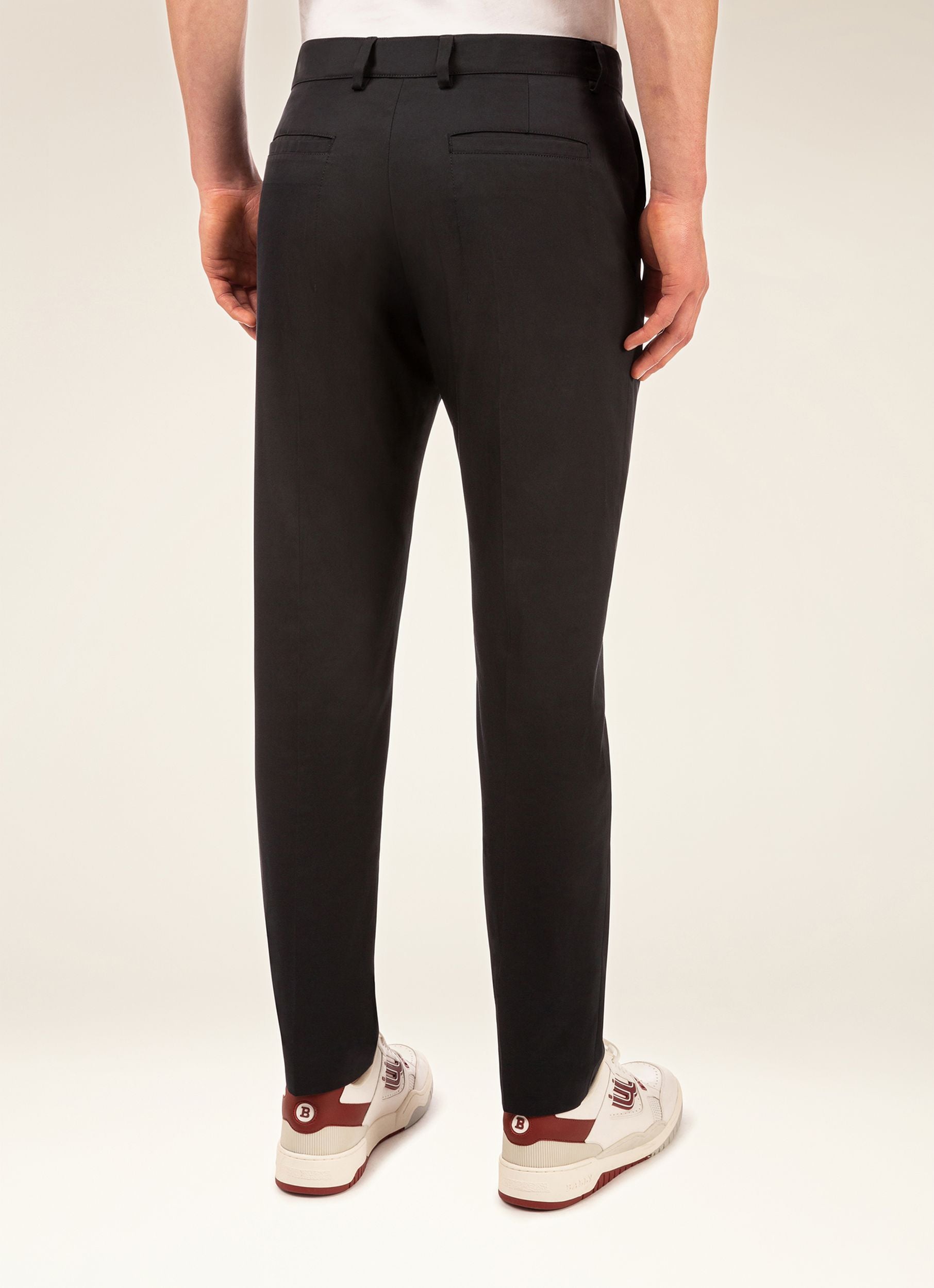 Techno Cotton Pants In Navy - Men's - Bally - 04