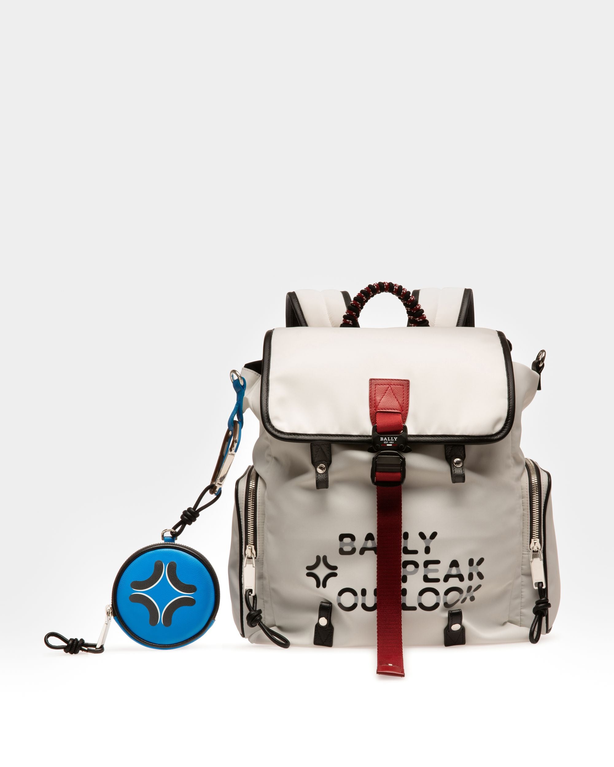 Peakk Recycled Nylon Backpack In White - Men's - Bally - 02