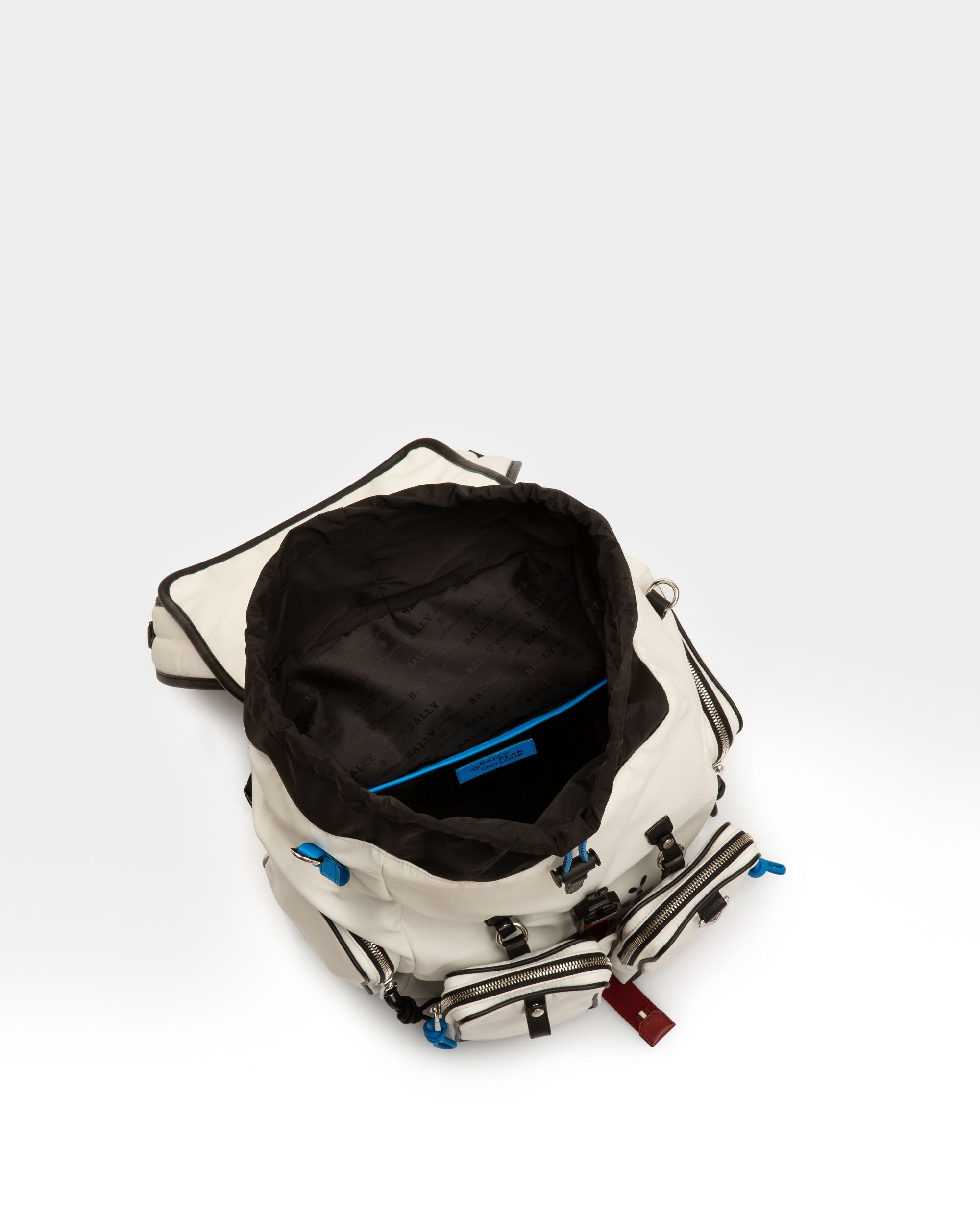 Peakk Recycled Nylon Backpack In White - Men's - Bally - 04