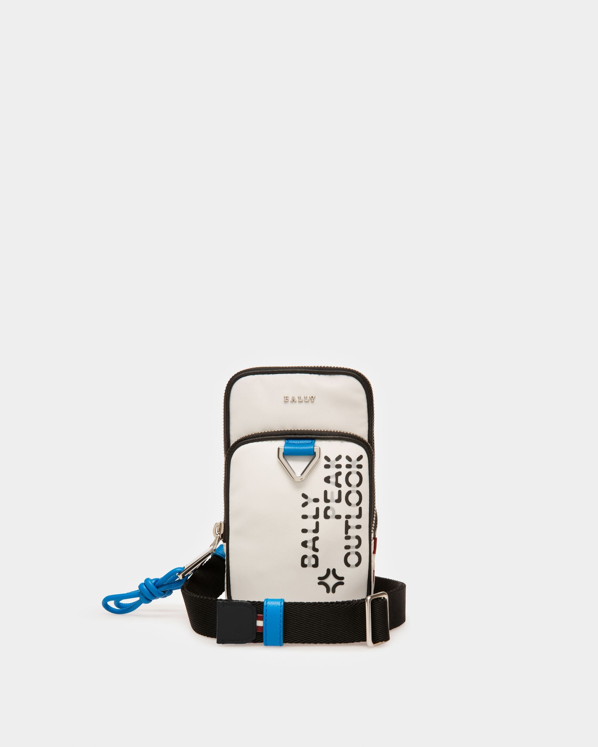 Pocky Recycled Nylon Phone Wallet In White - Men's - Bally - 01