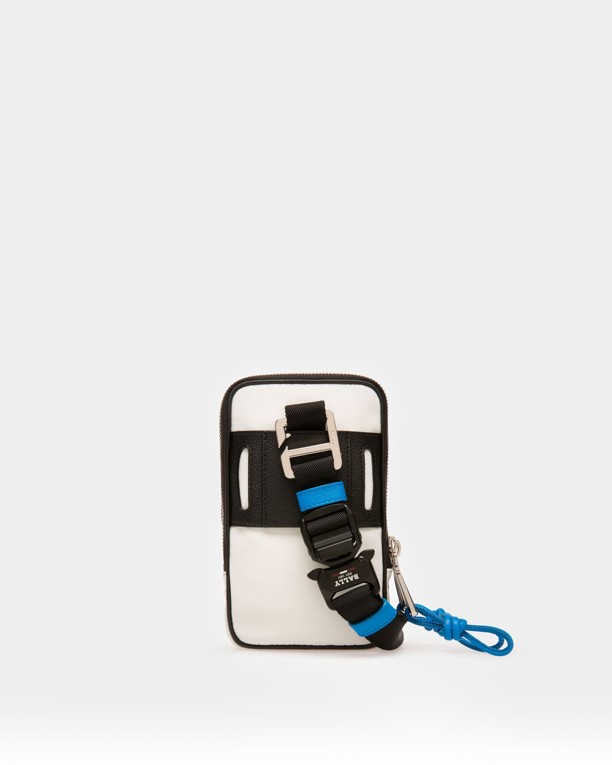 Pocky Recycled Nylon Phone Wallet In White - Men's - Bally - 03