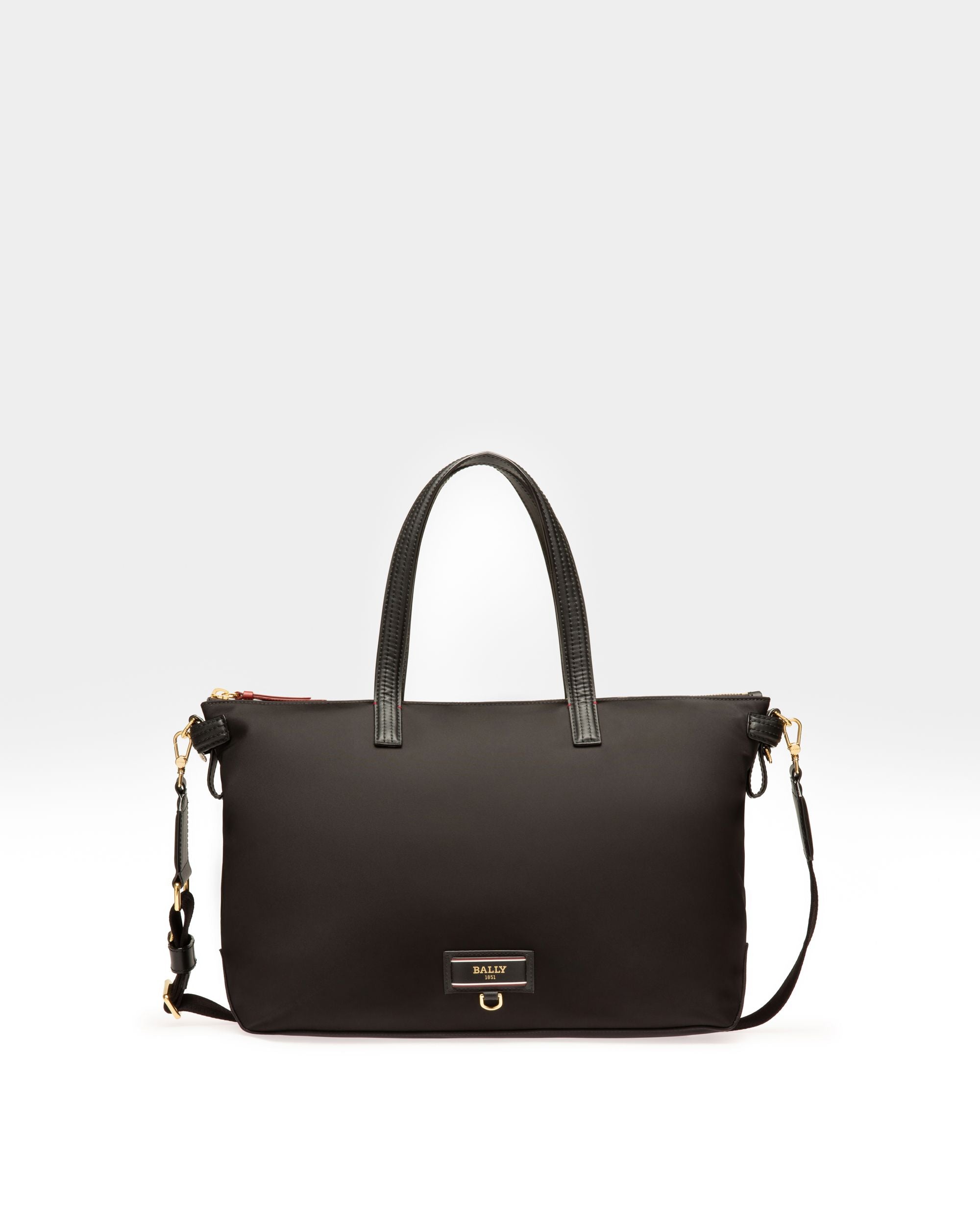 Embeth Recycled Nylon Tote Bag In Black - Women's - Bally - 01