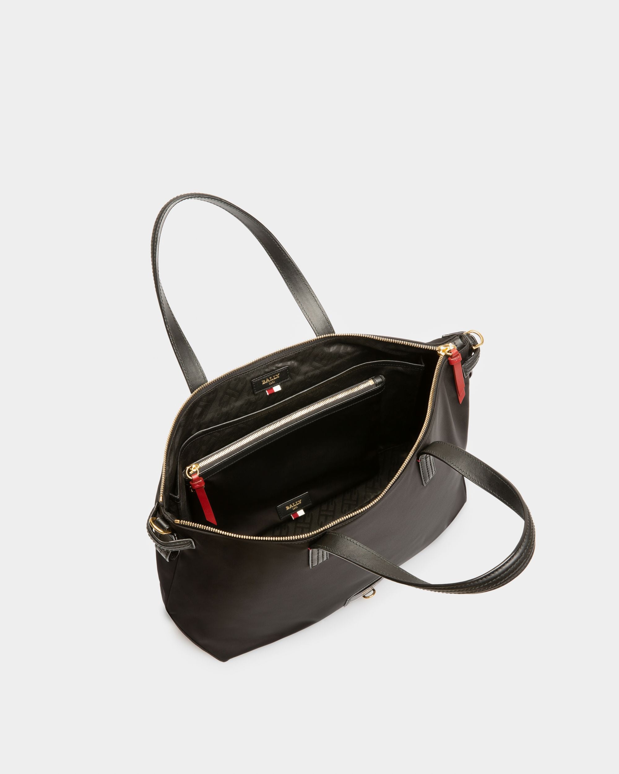 Embeth Recycled Nylon Tote Bag In Black - Women's - Bally - 03