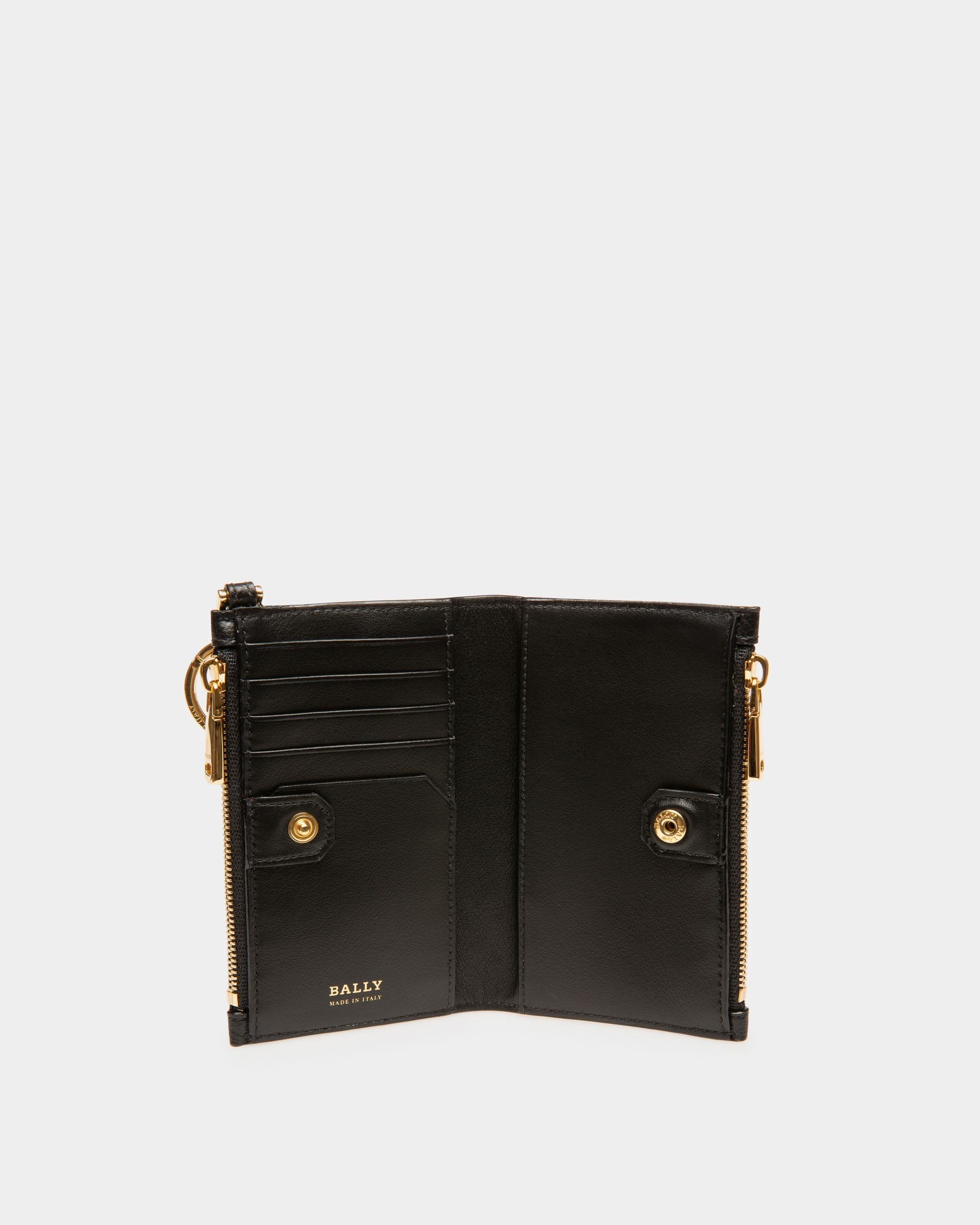 Larin Leather Wallet In Black - Women's - Bally - 03
